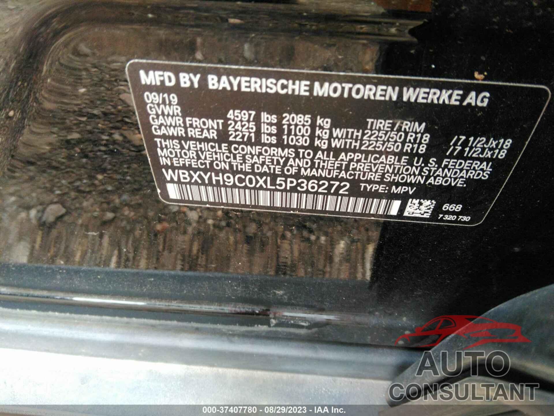 BMW X2 2020 - WBXYH9C0XL5P36272