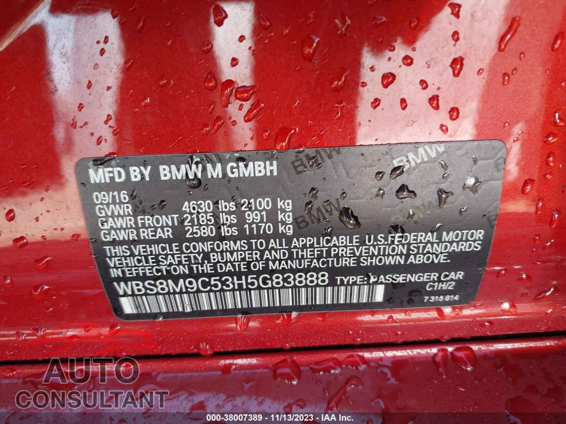BMW M3 2017 - WBS8M9C53H5G83888