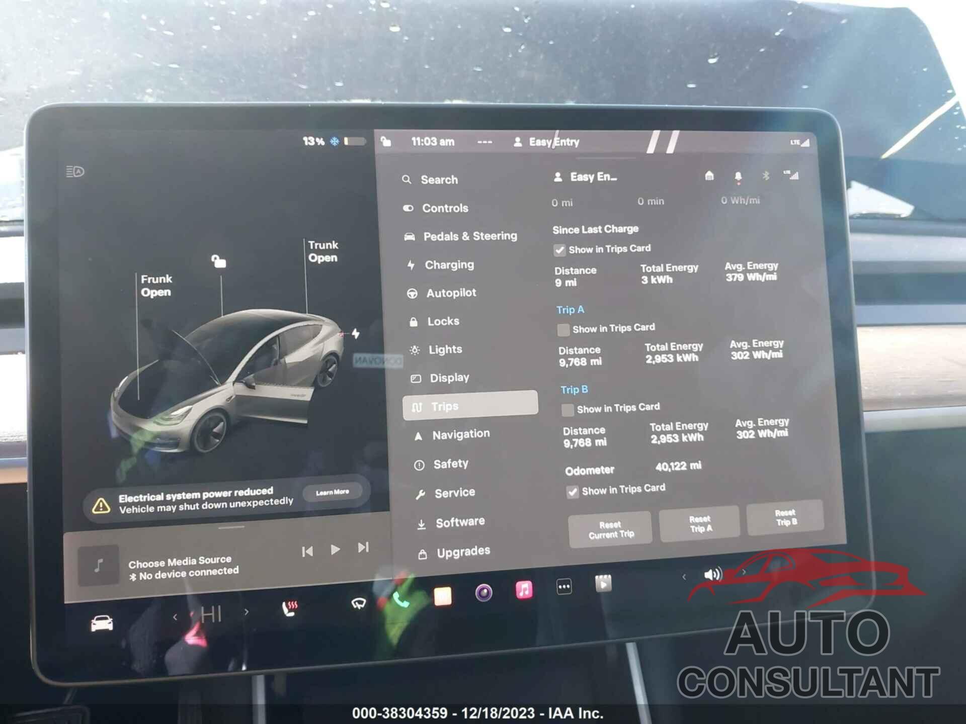 TESLA MODEL 3 2019 - 5YJ3E1EA2KF426766