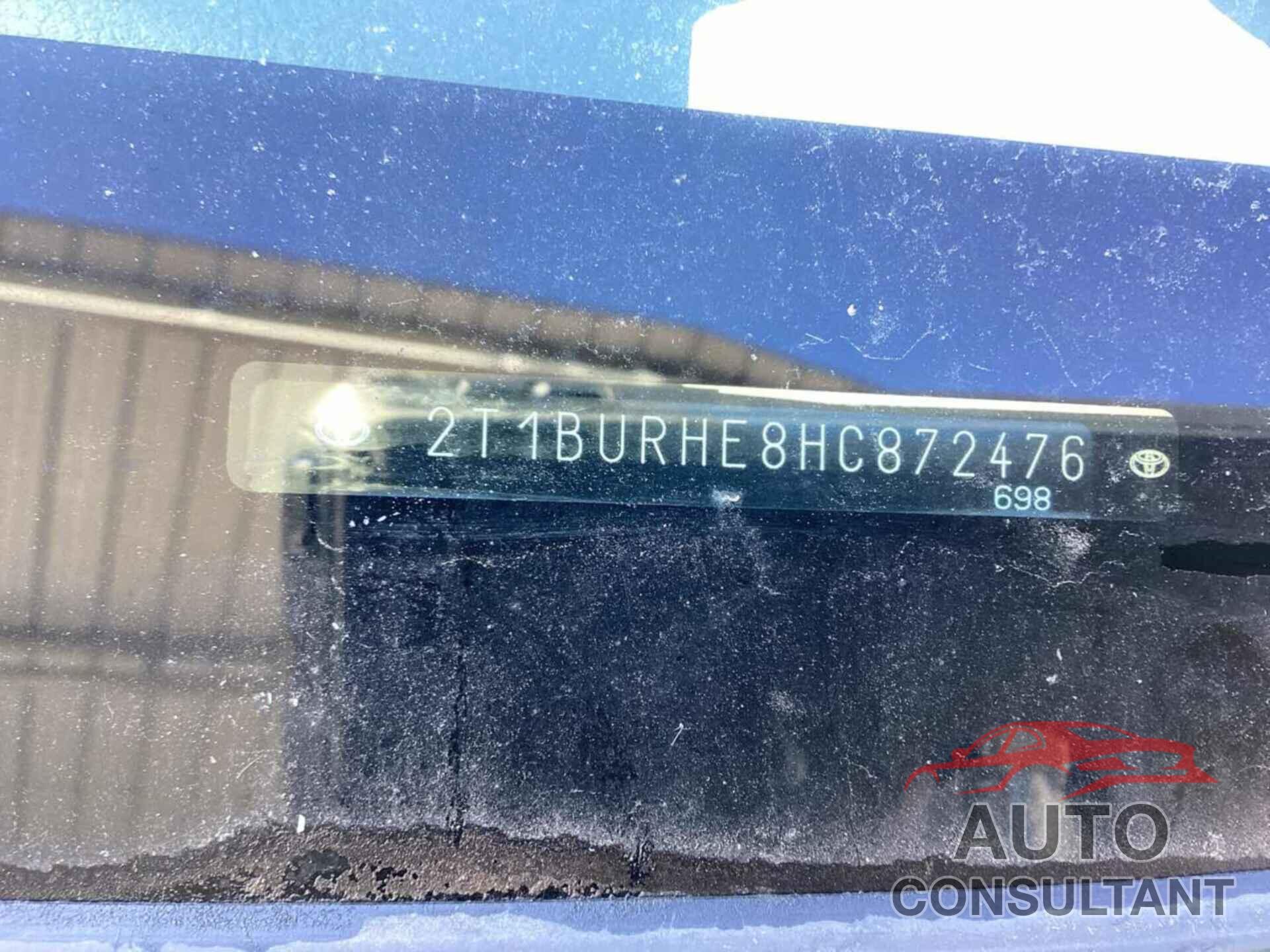 TOYOTA COROLLA 2017 - 2T1BURHE8HC872476