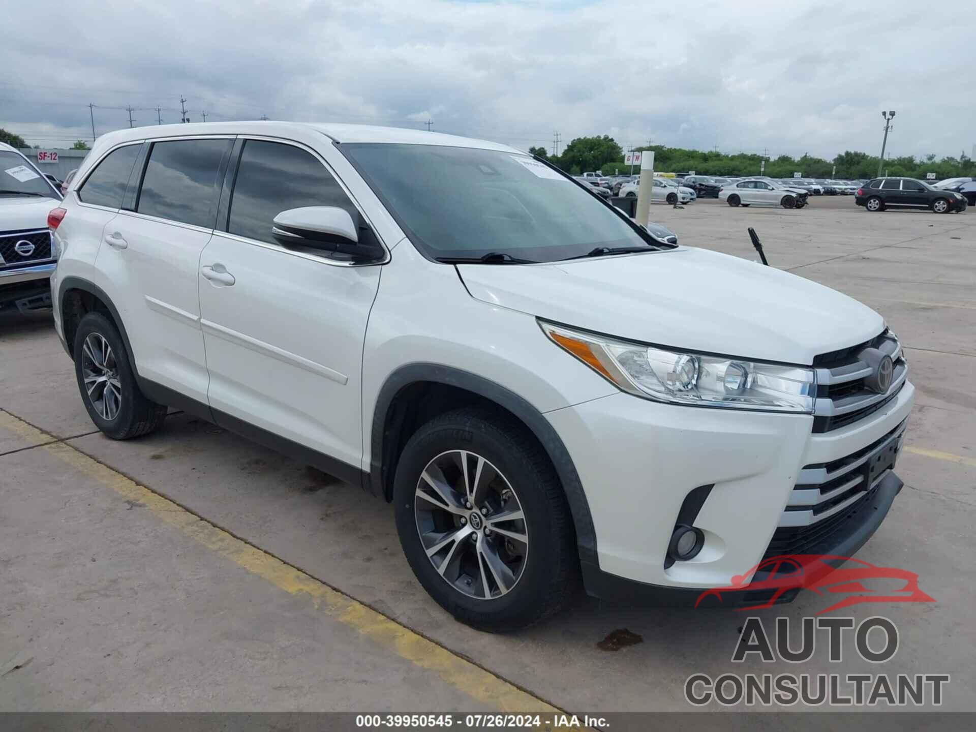 TOYOTA HIGHLANDER 2019 - 5TDZZRFH1KS331524