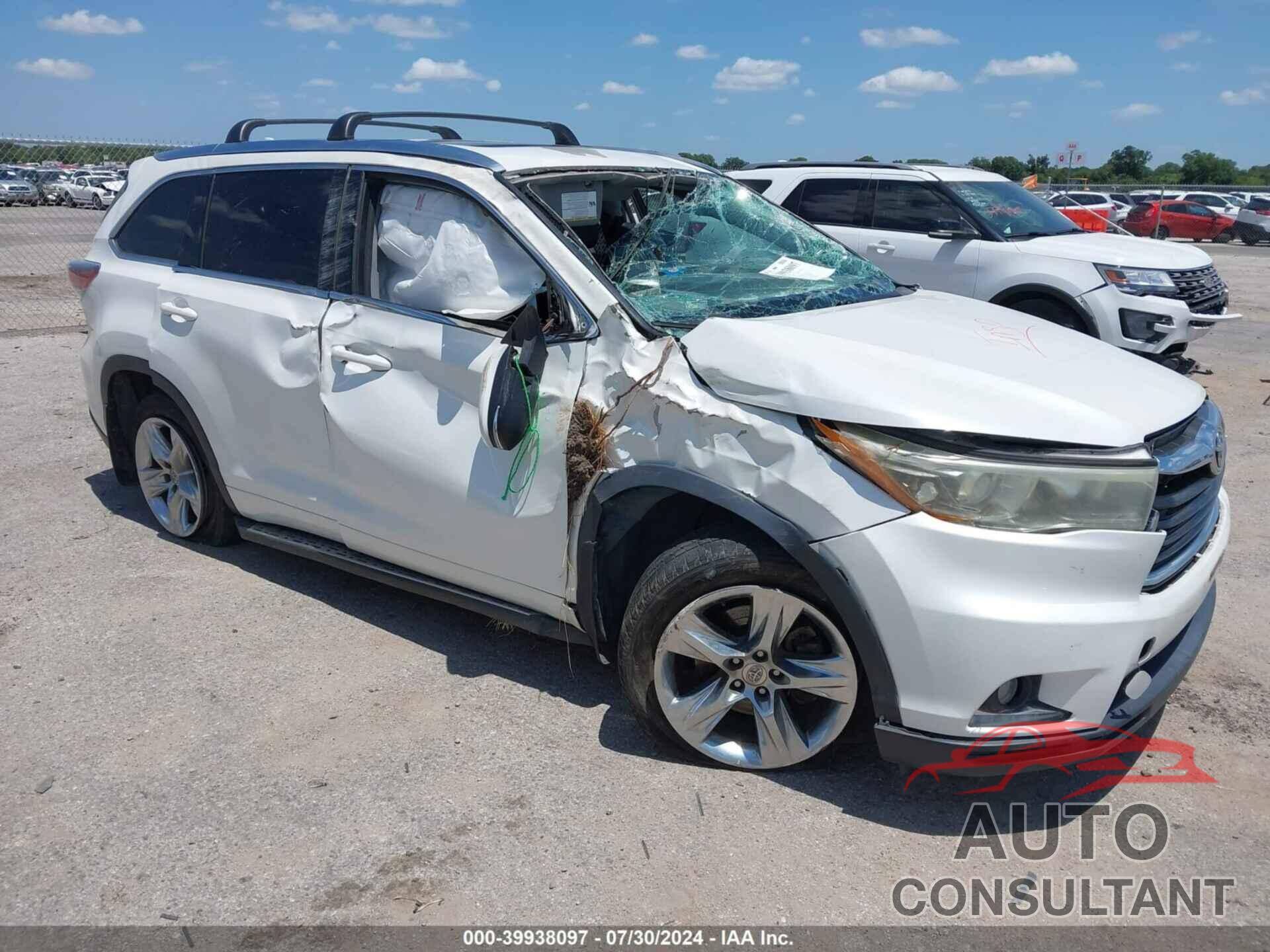 TOYOTA HIGHLANDER 2015 - 5TDYKRFH0FS067217