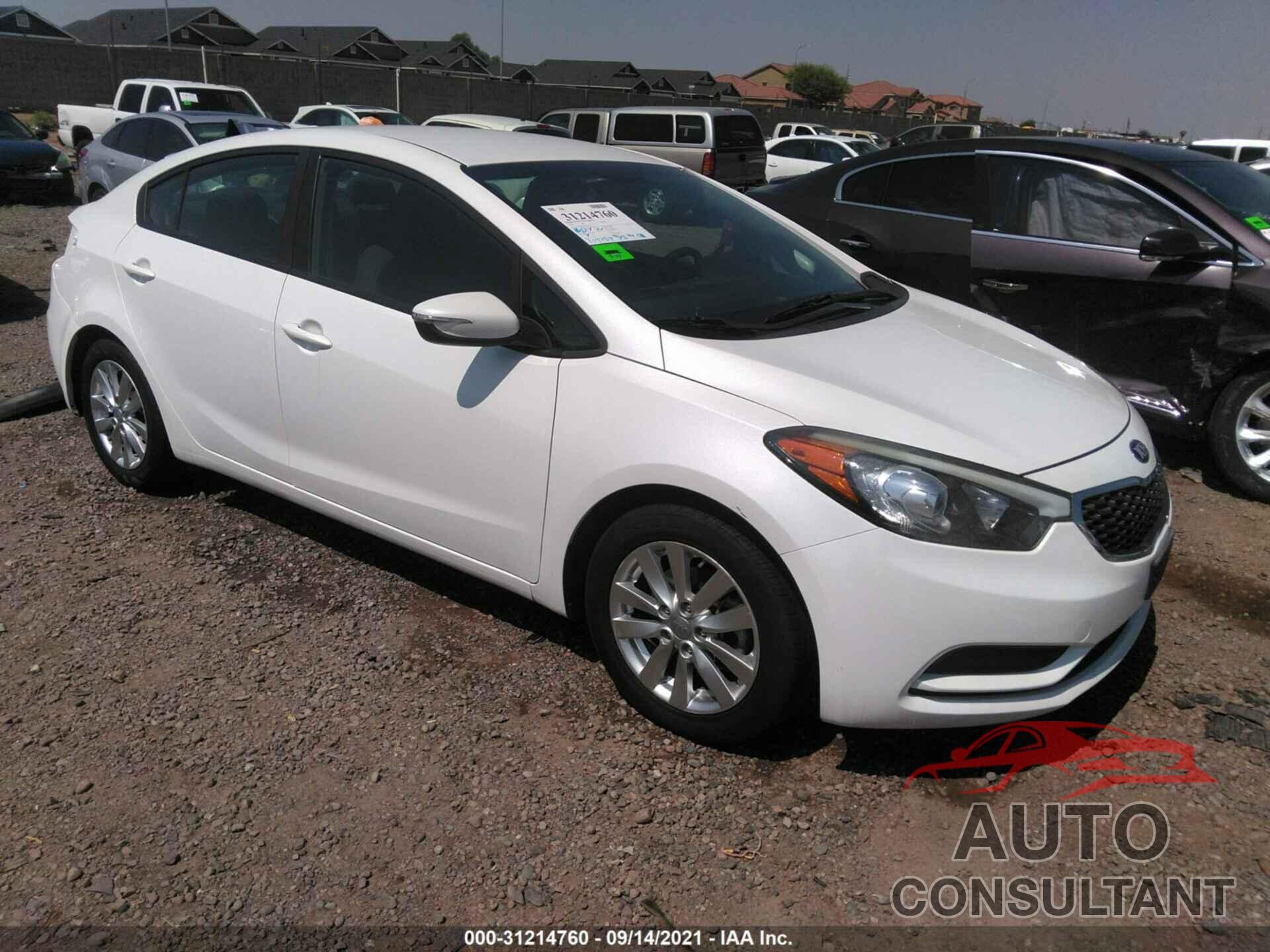 KIA FORTE 2016 - KNAFX4A67G5508945