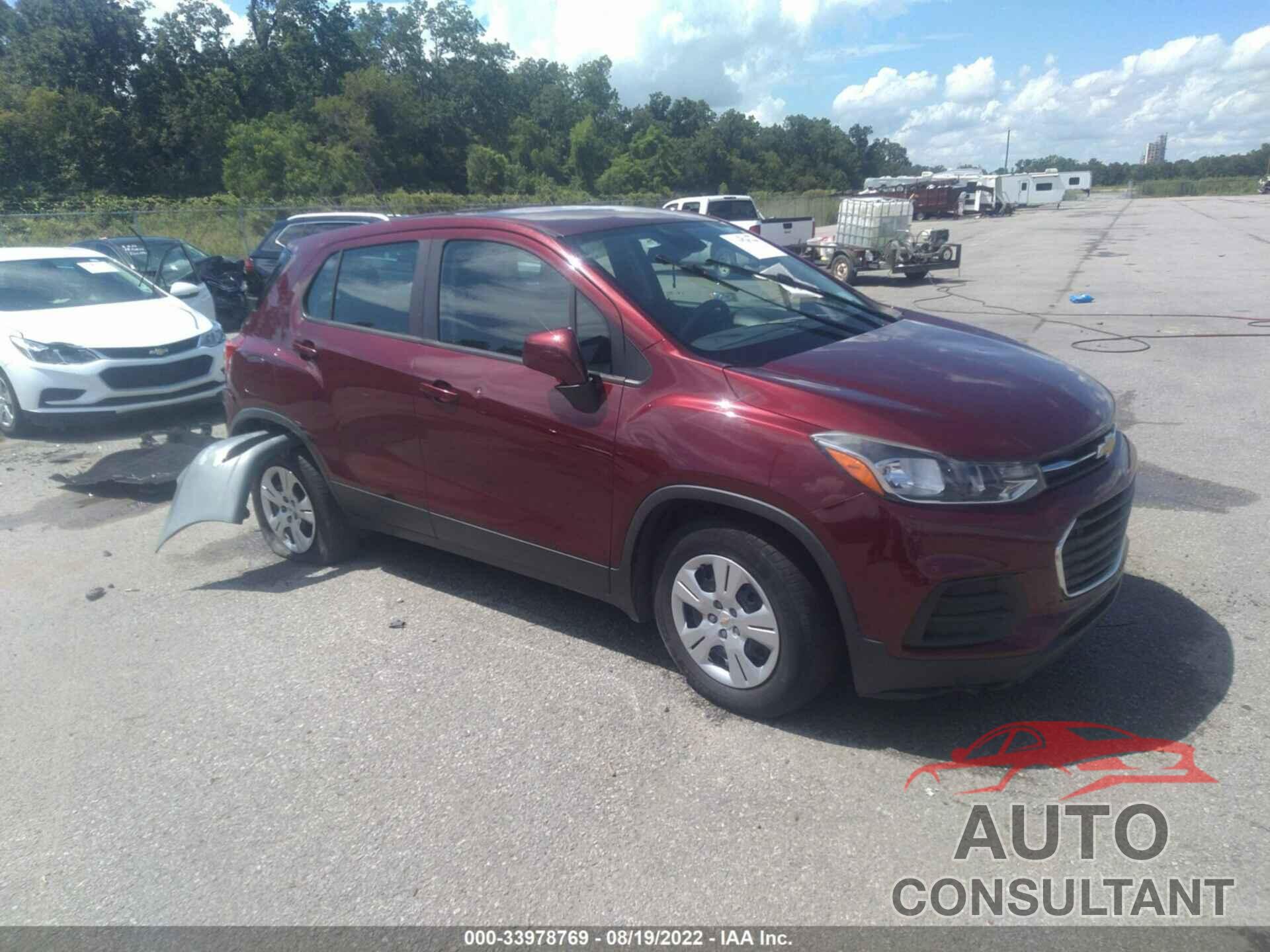 CHEVROLET TRAX 2017 - 3GNCJKSB1HL159023