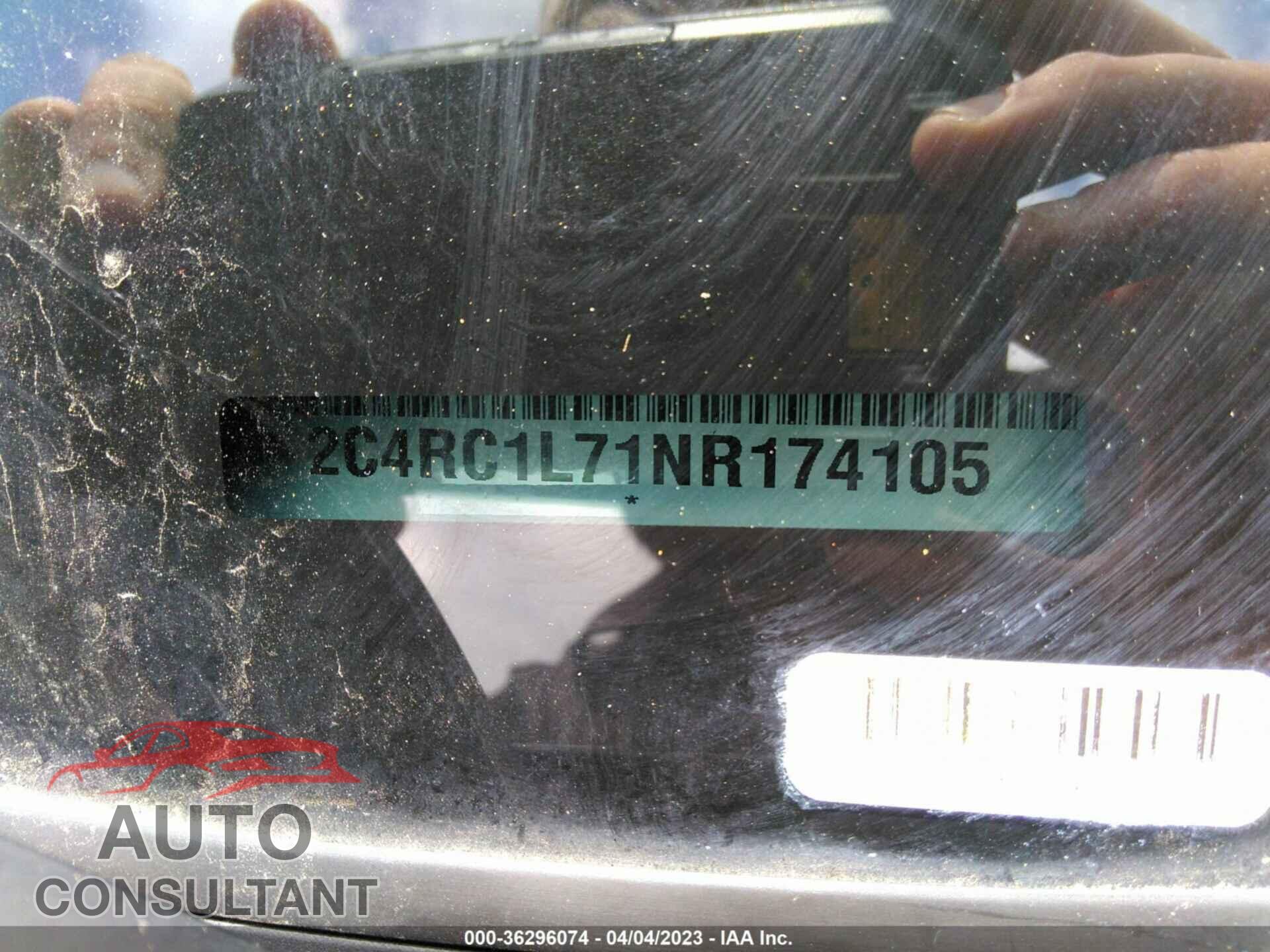 CHRYSLER PACIFICA 2022 - 2C4RC1L71NR174105