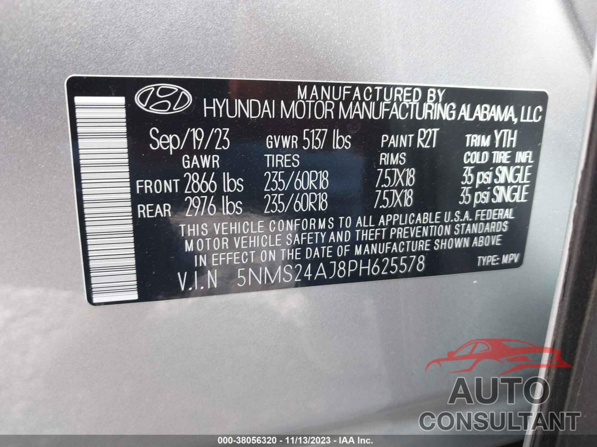 HYUNDAI SANTA FE 2023 - 5NMS24AJ8PH625578