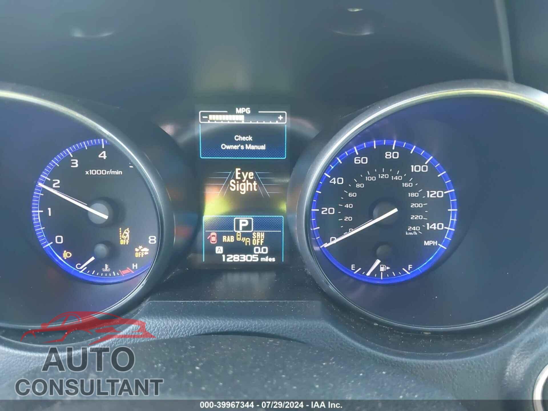 SUBARU OUTBACK 2018 - 4S4BSANC2J3248564
