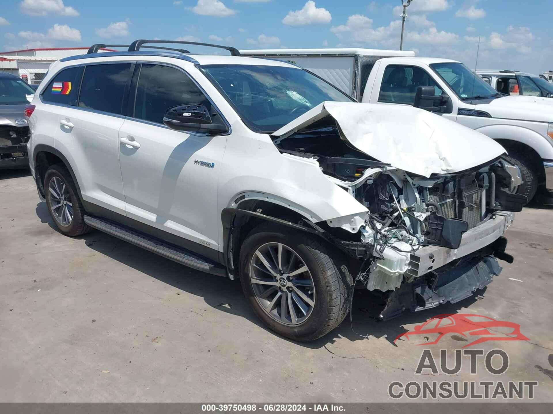 TOYOTA HIGHLANDER HYBRID 2019 - 5TDJGRFH8KS069374