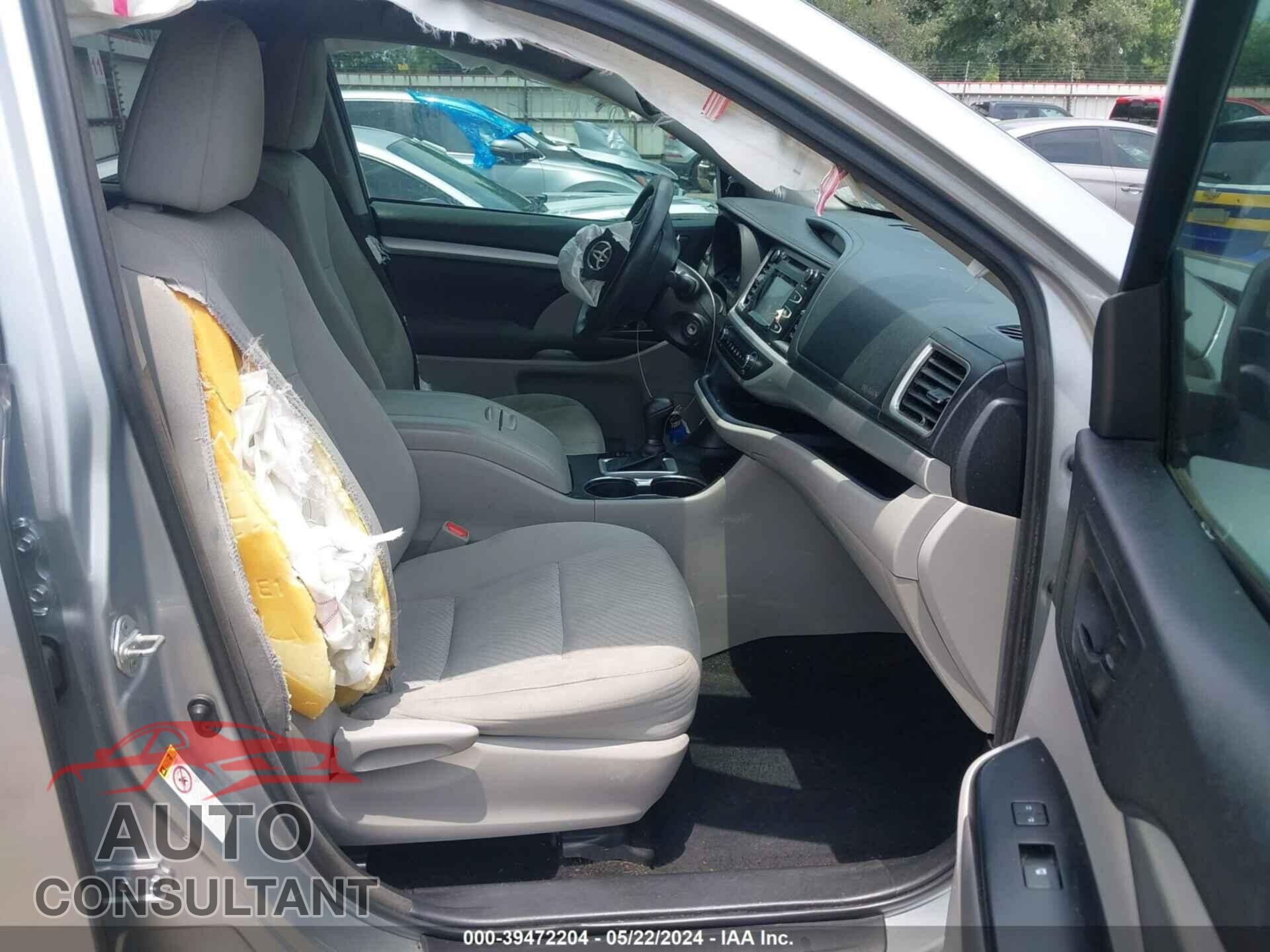 TOYOTA HIGHLANDER 2017 - 5TDZZRFH2HS228346