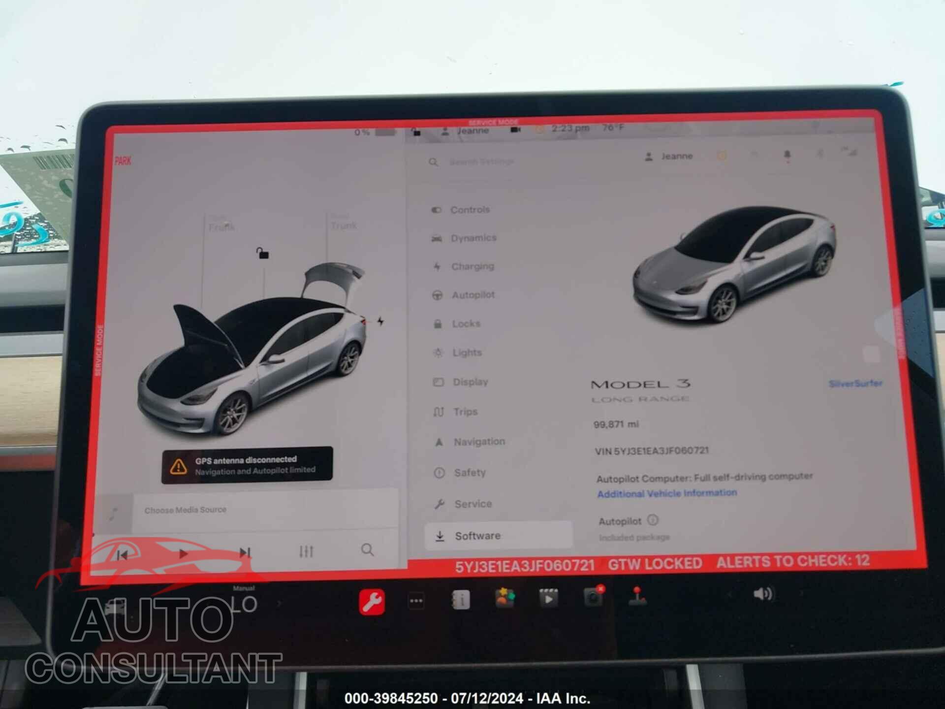 TESLA MODEL 3 2018 - 5YJ3E1EA3JF060721