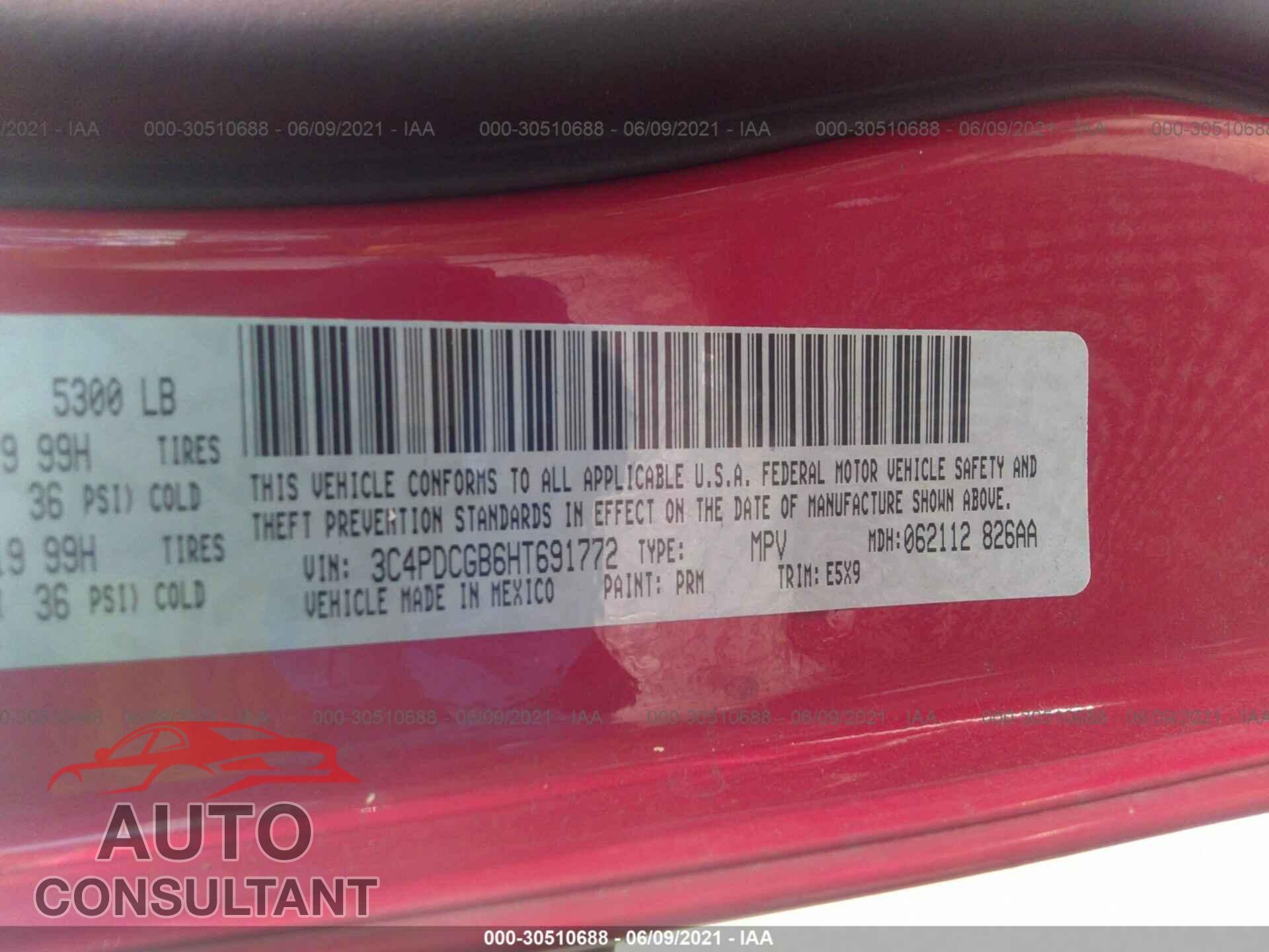 DODGE JOURNEY 2017 - 3C4PDCGB6HT691772