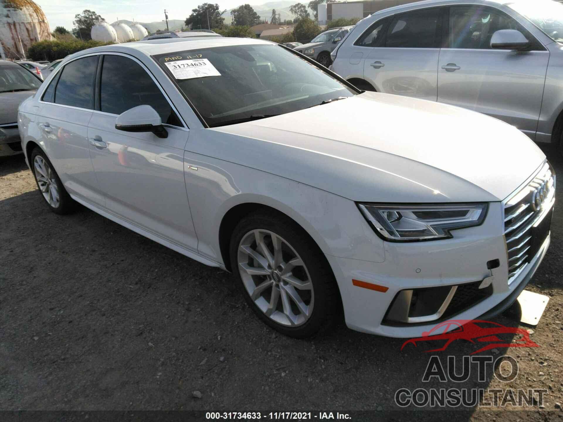 AUDI A4 2019 - WAUENAF45KN013241