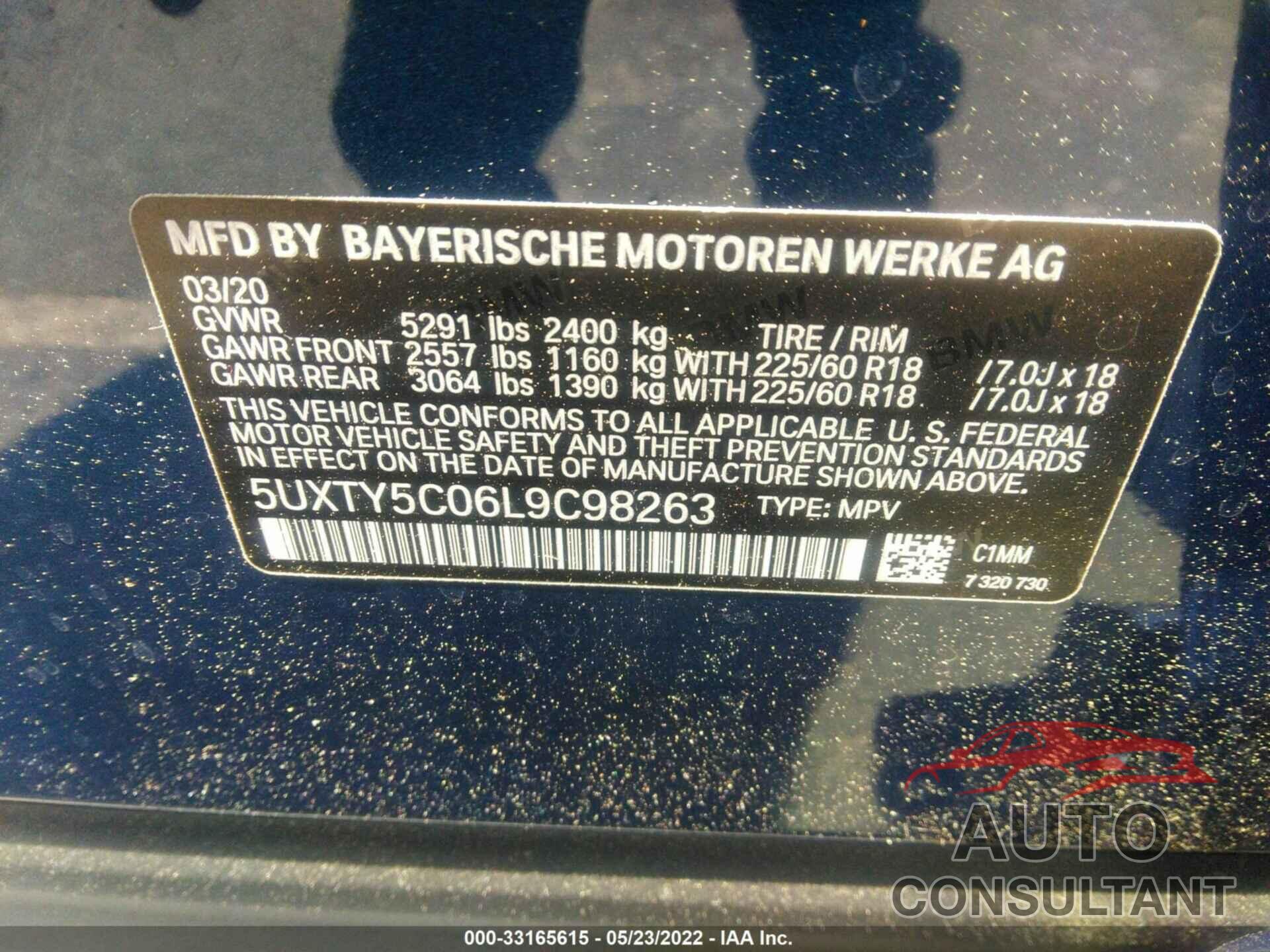 BMW X3 2020 - 5UXTY5C06L9C98263