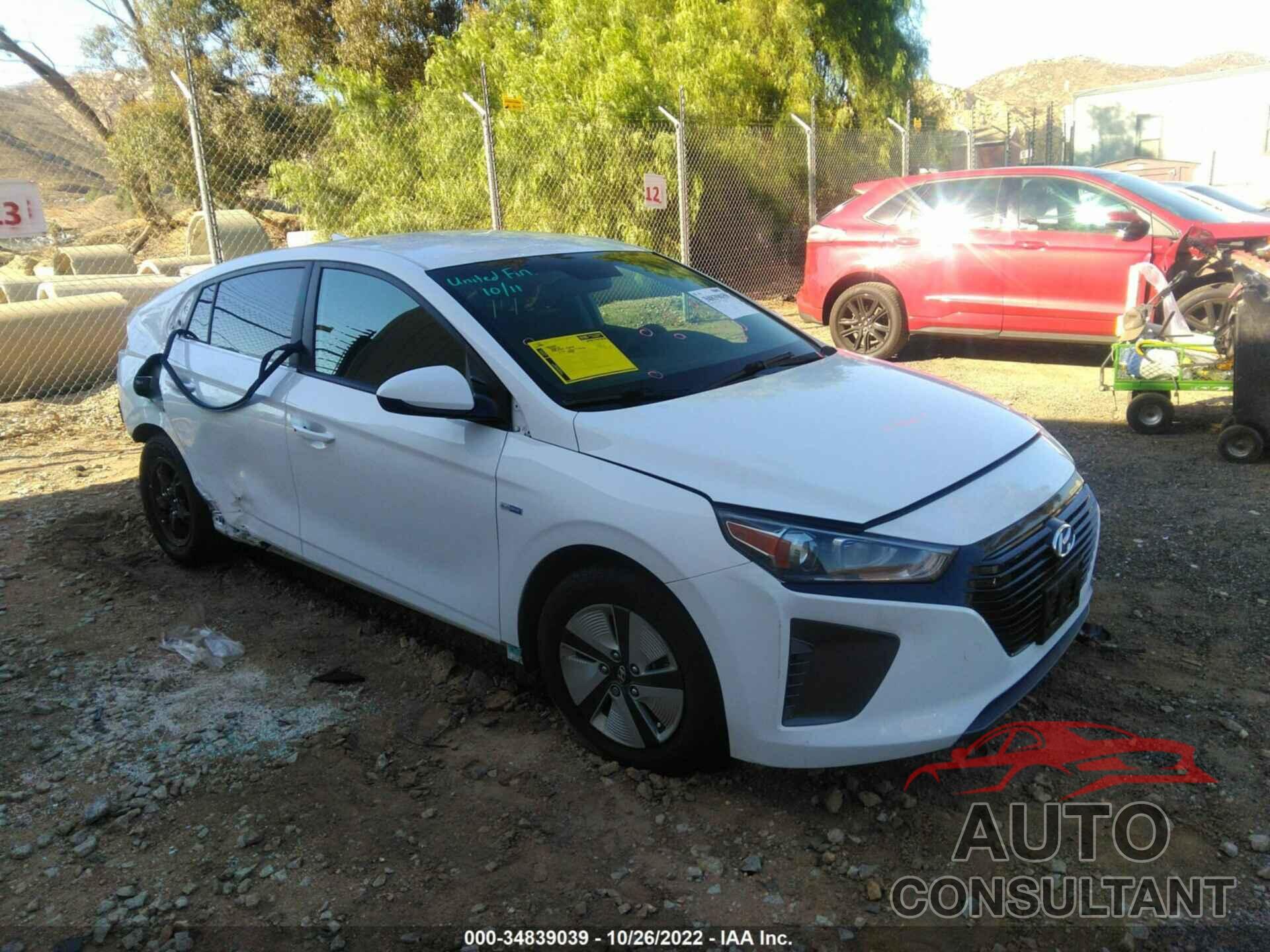 HYUNDAI IONIQ HYBRID 2018 - KMHC65LC6JU073846