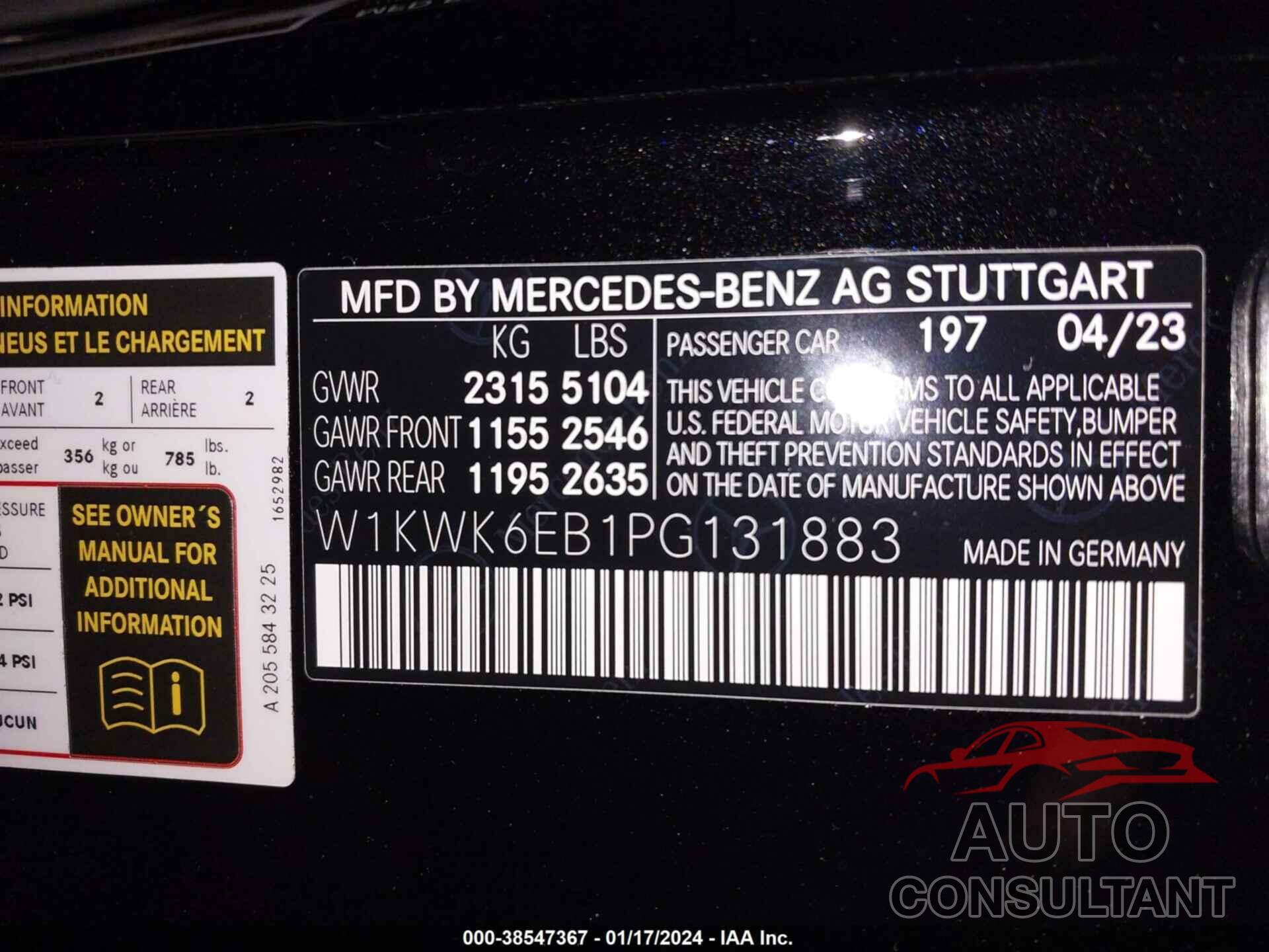 MERCEDES-BENZ AMG C 43 2023 - W1KWK6EB1PG131883