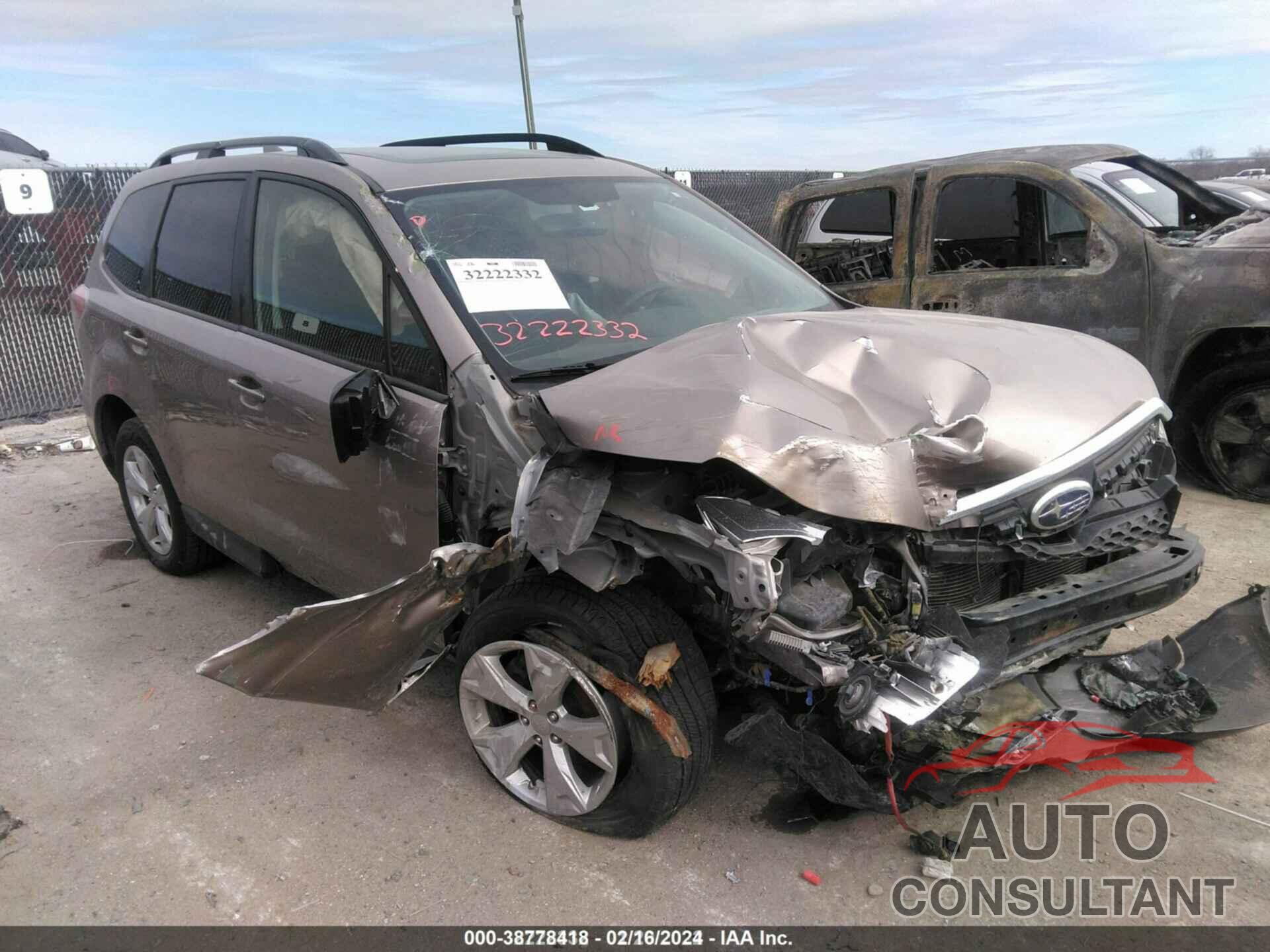 SUBARU FORESTER 2016 - JF2SJADCXGH405456