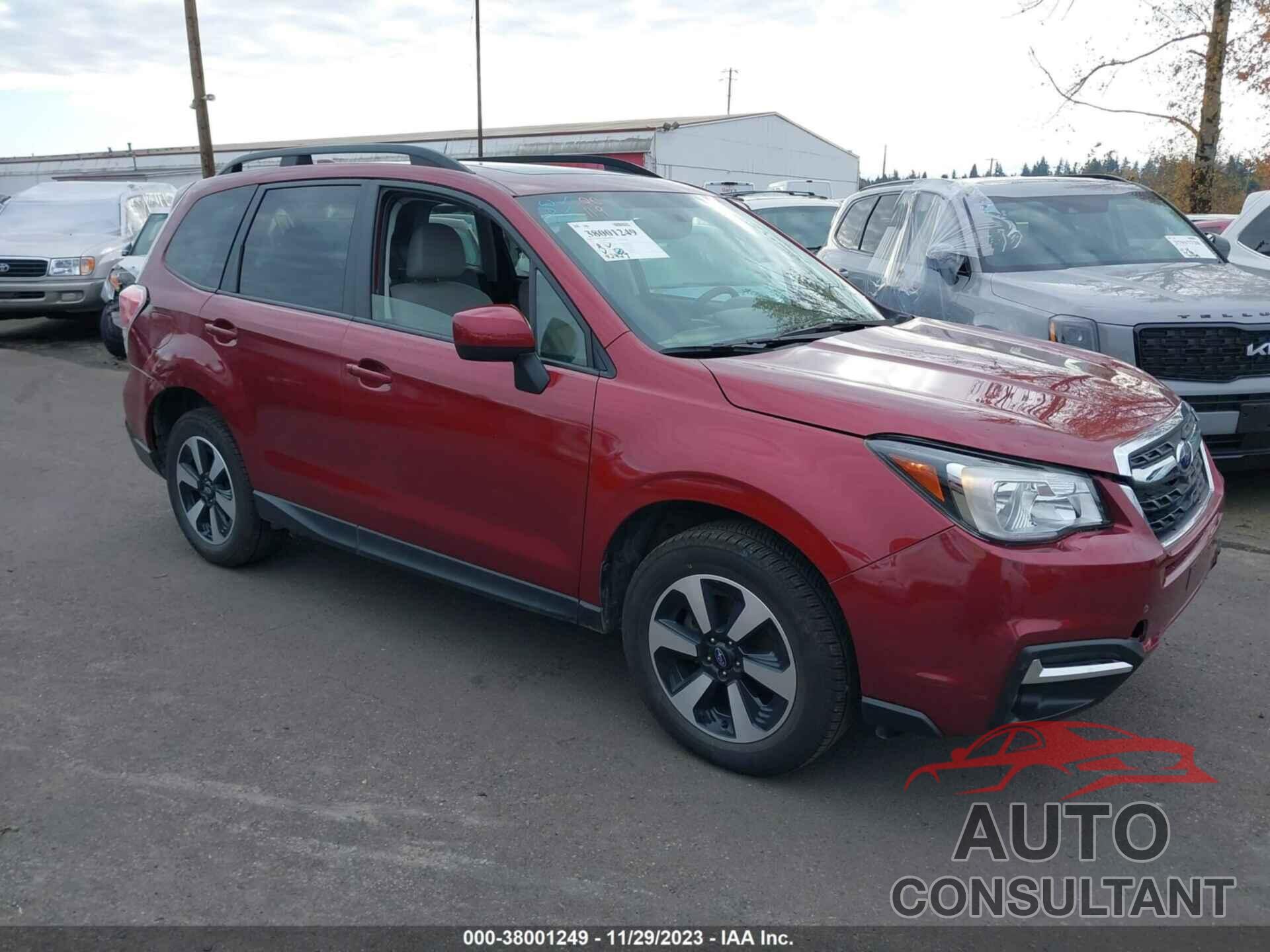 SUBARU FORESTER 2018 - JF2SJAGC9JH480362