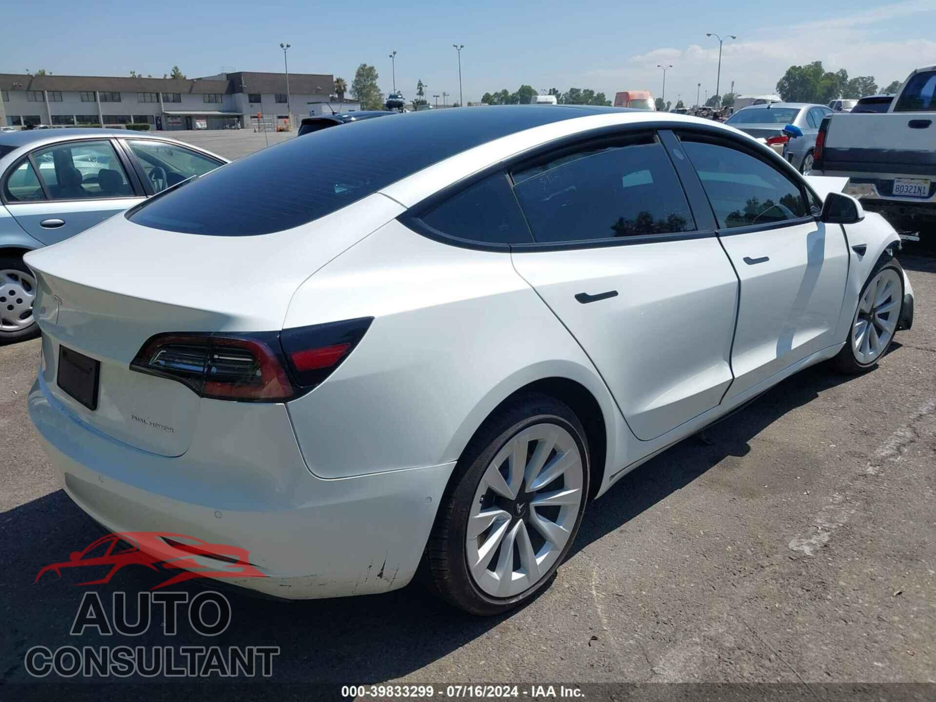 TESLA MODEL 3 2022 - 5YJ3E1EB9NF130382
