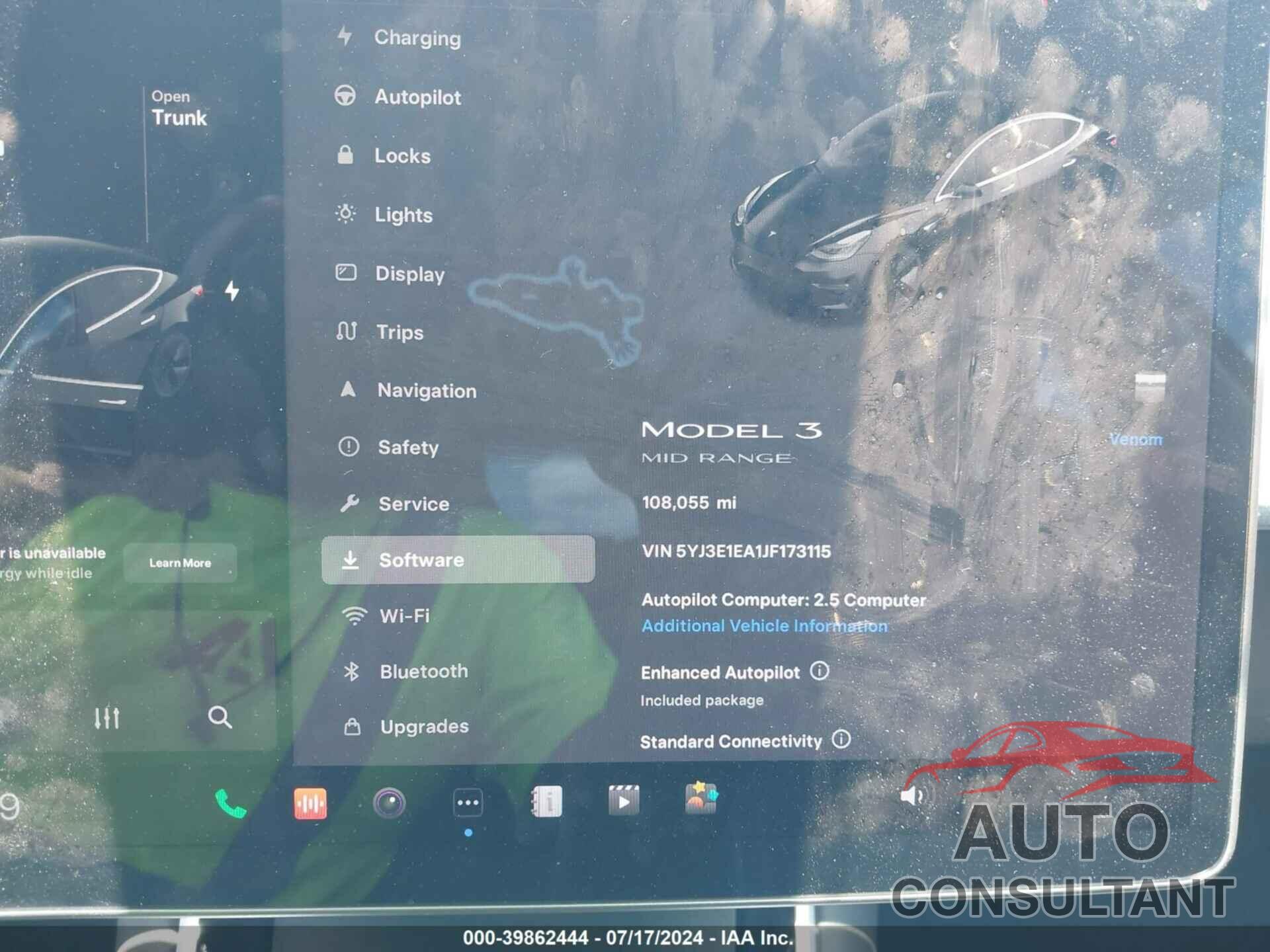 TESLA MODEL 3 2018 - 5YJ3E1EA1JF173115