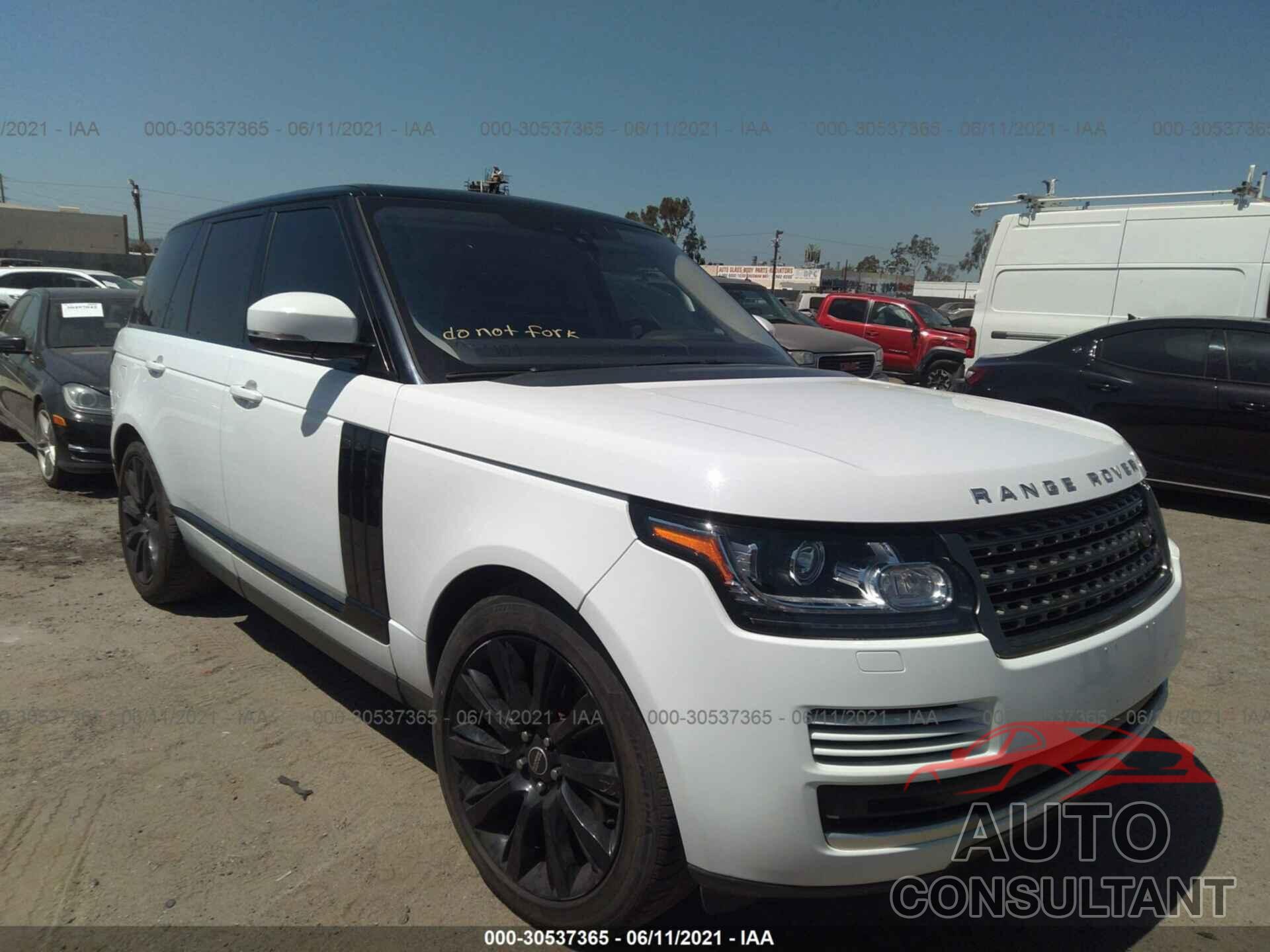 LAND ROVER RANGE ROVER 2017 - SALGR2FK9HA360049