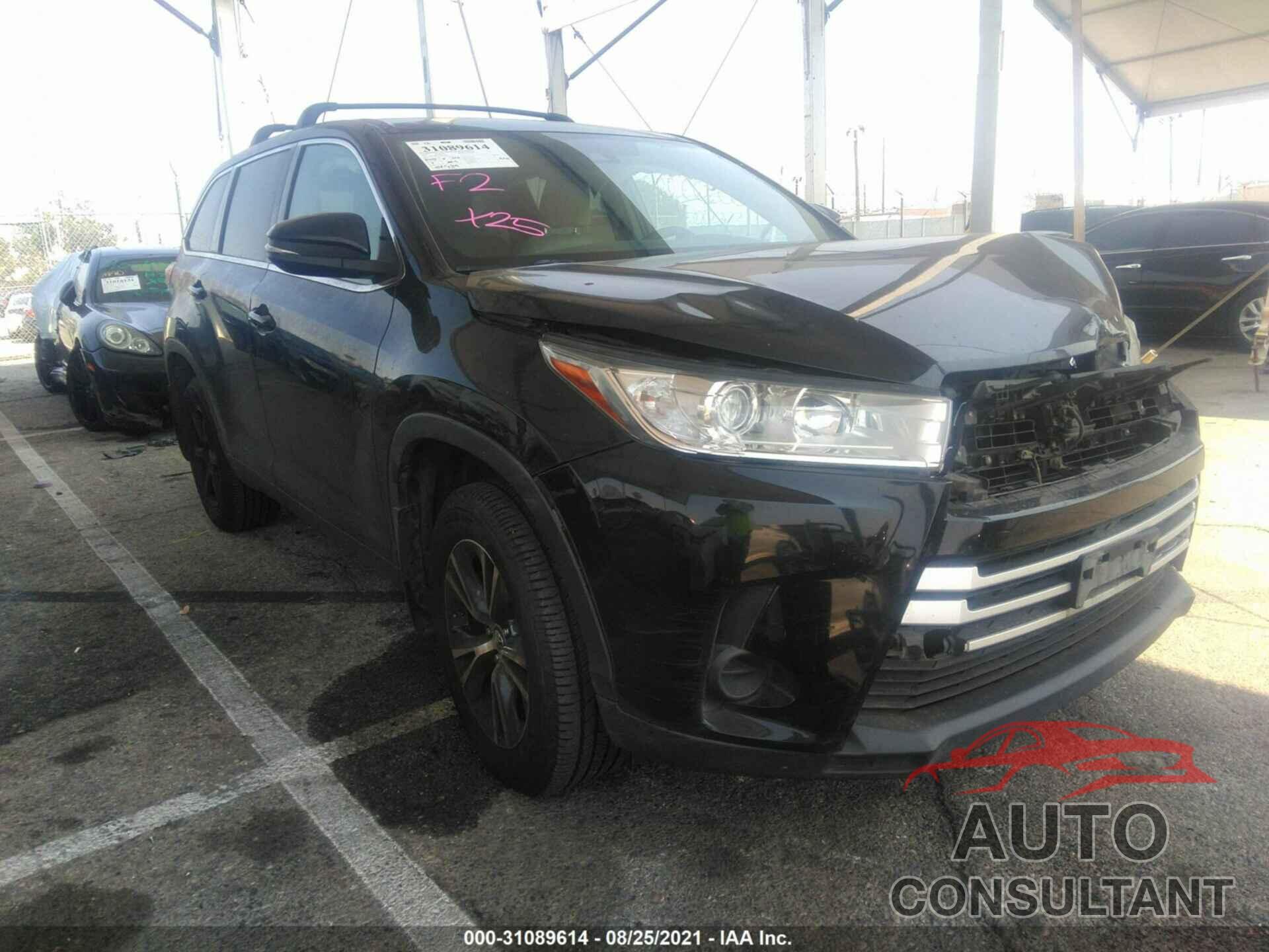 TOYOTA HIGHLANDER 2019 - 5TDZZRFHXKS316553