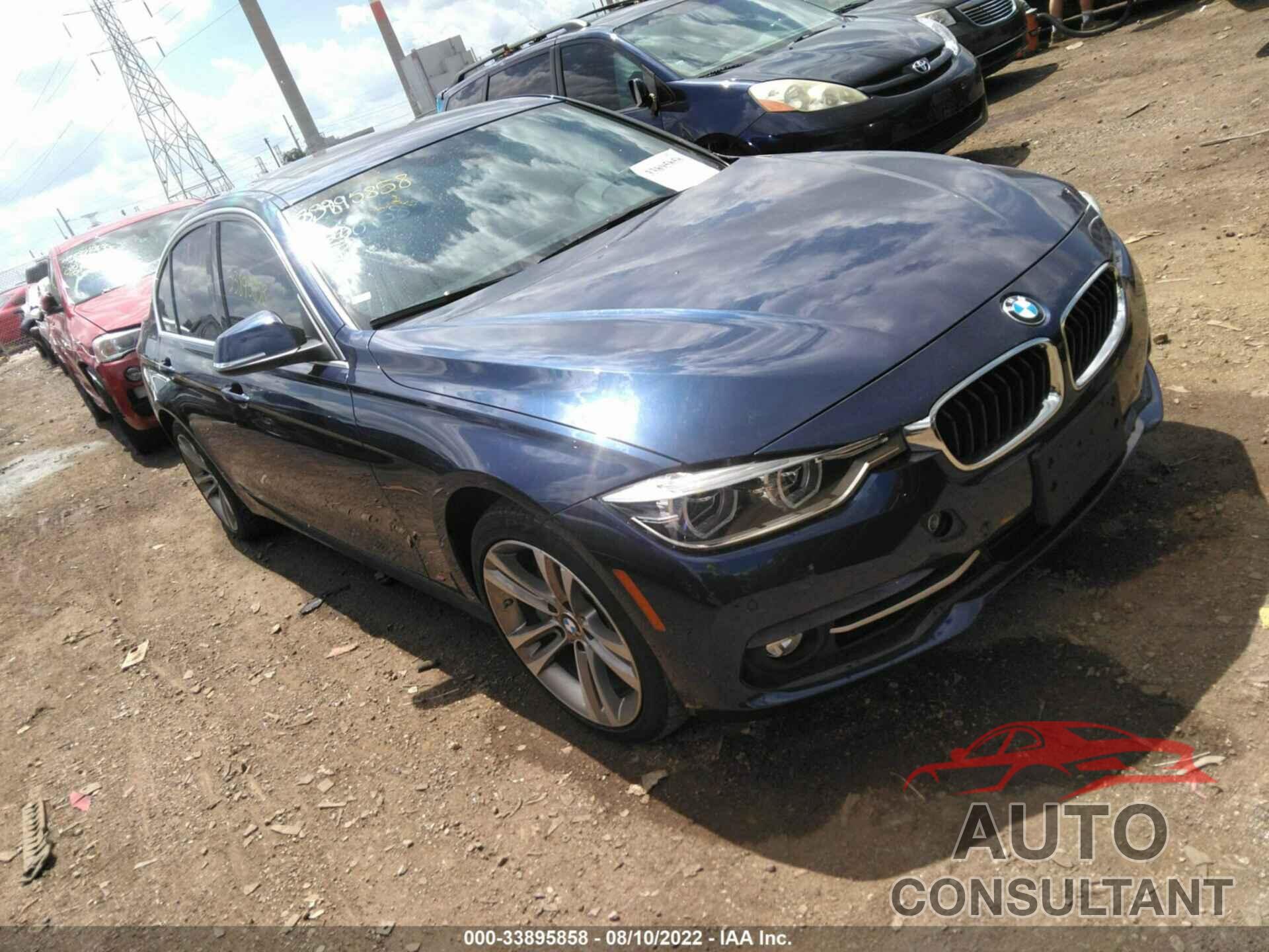 BMW 3 SERIES 2017 - WBA8B7G35HNT70958