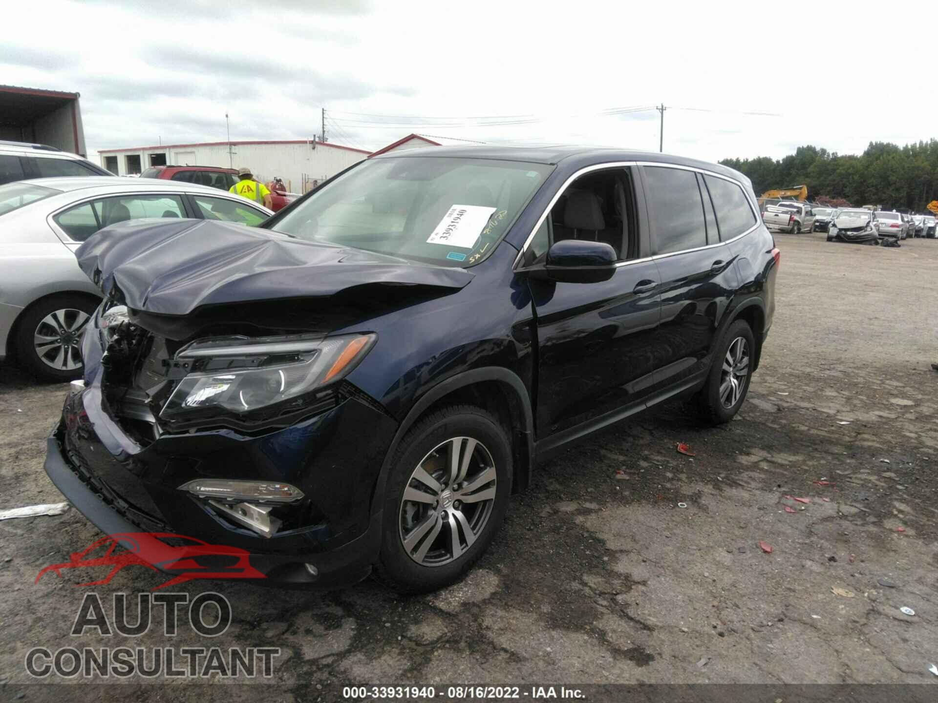 HONDA PILOT 2017 - 5FNYF6H62HB087975