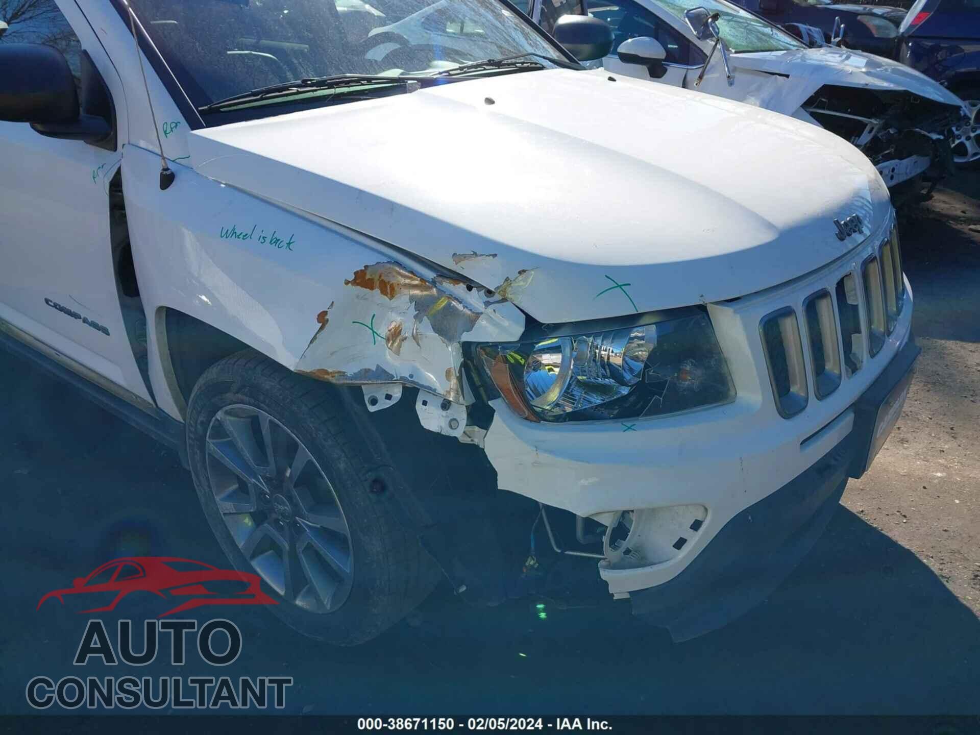JEEP COMPASS 2017 - 1C4NJCBAXHD173362