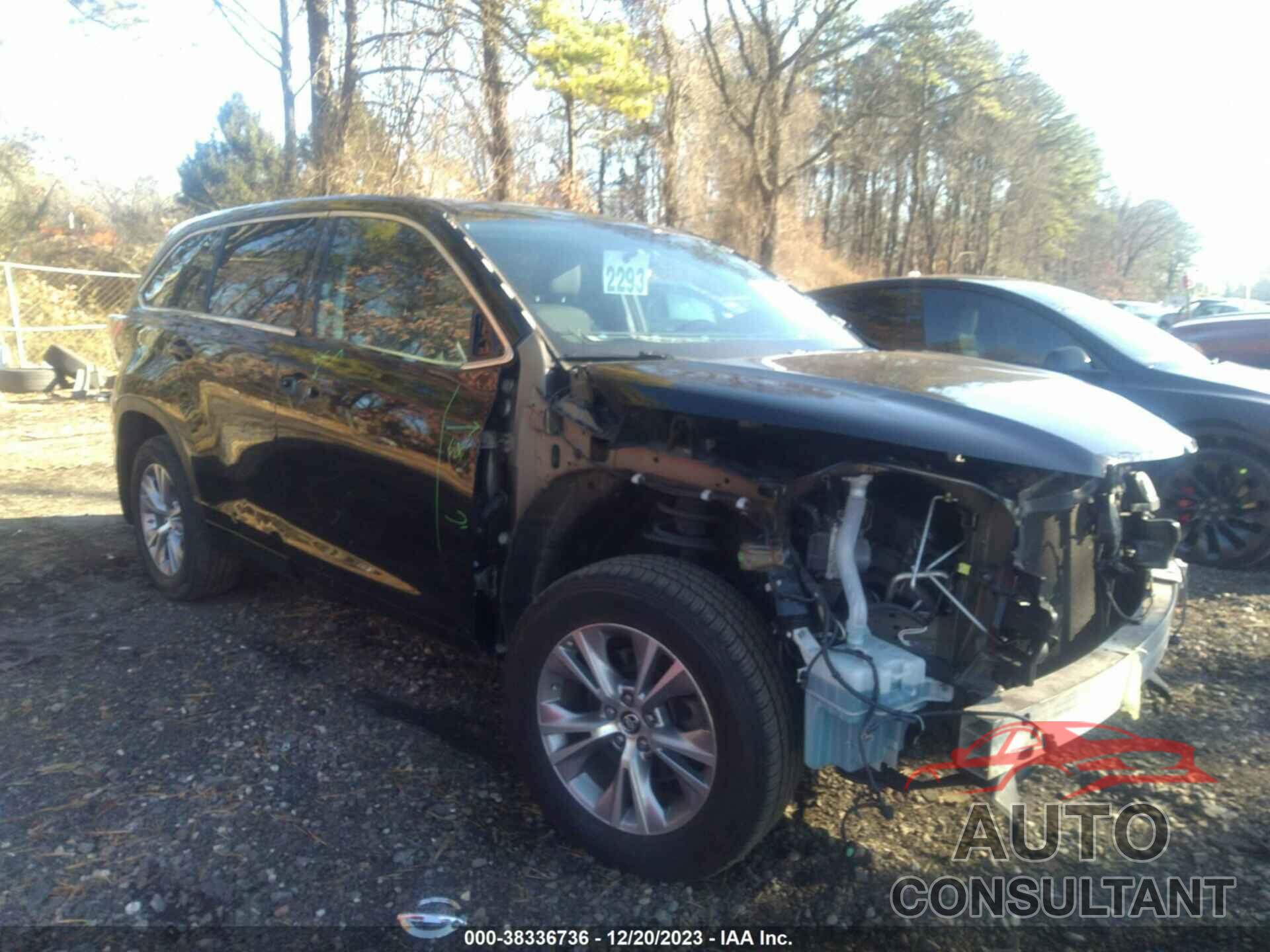TOYOTA HIGHLANDER 2016 - 5TDBKRFH9GS239140