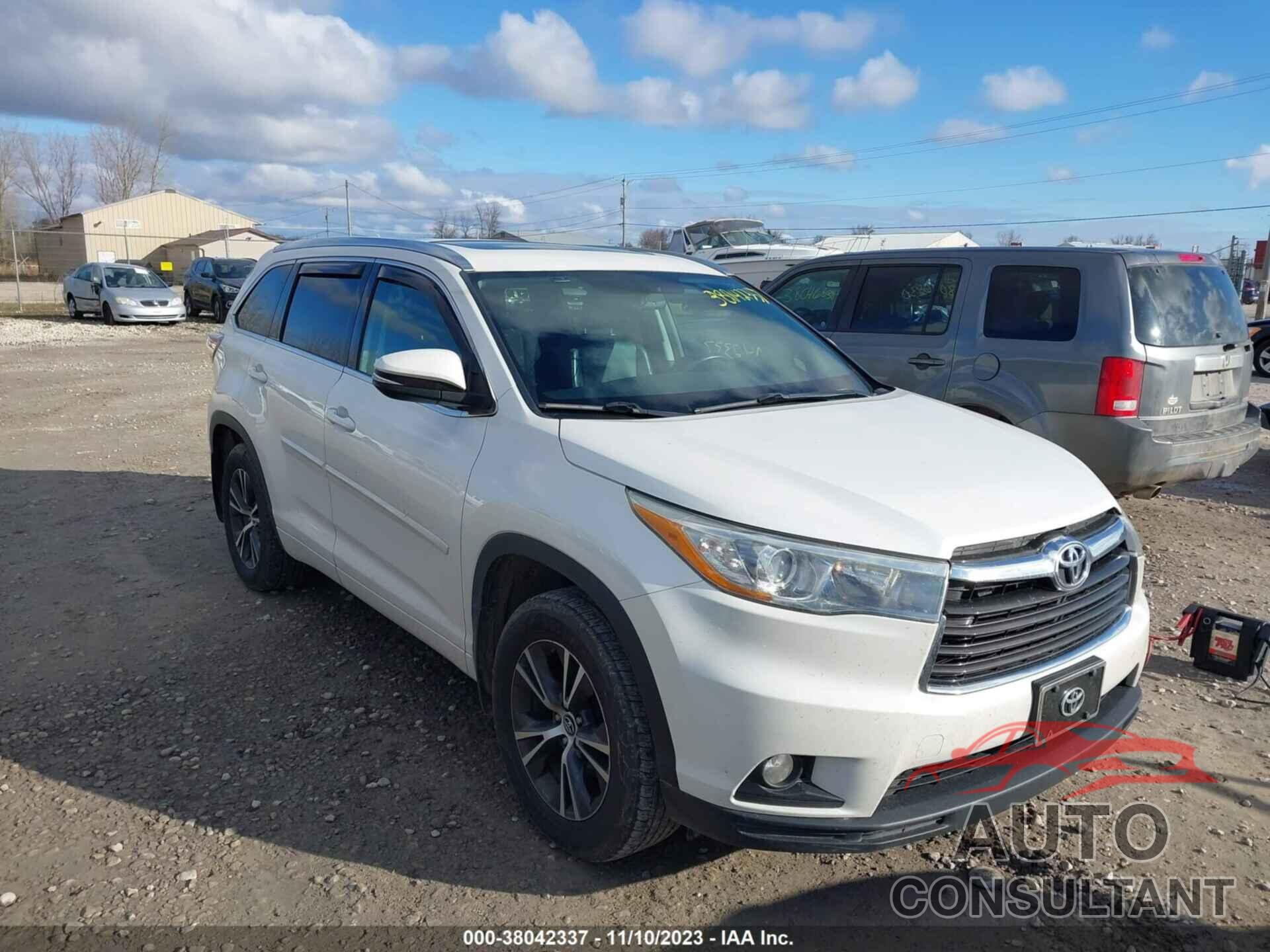 TOYOTA HIGHLANDER 2016 - 5TDJKRFH7GS307642