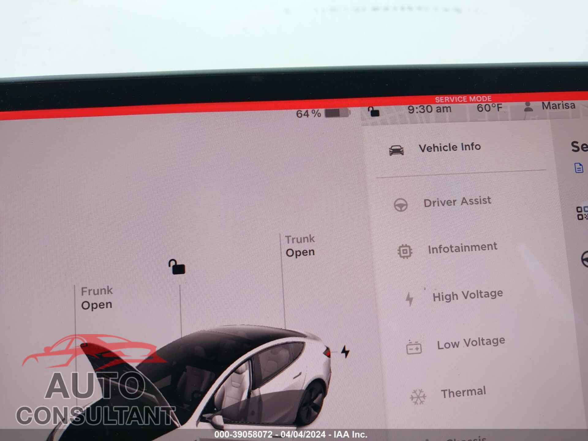 TESLA MODEL 3 2021 - 5YJ3E1EA0MF000786