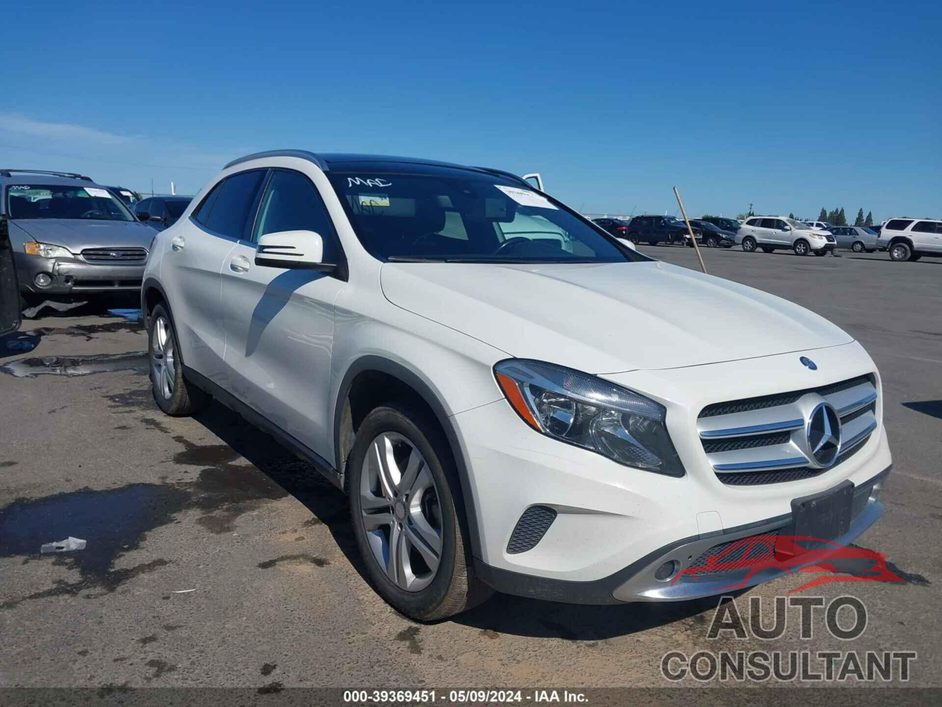 MERCEDES-BENZ GLA 250 2016 - WDCTG4EB5GJ204608