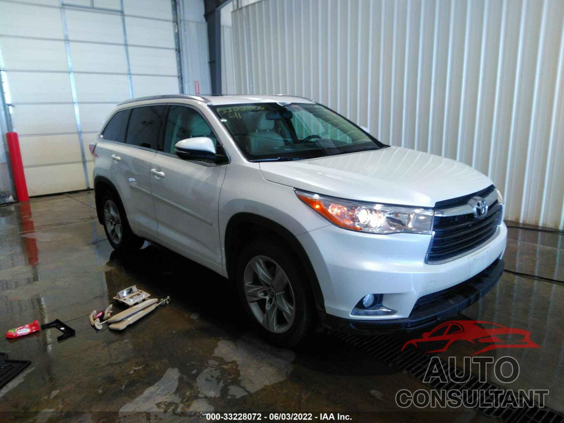 TOYOTA HIGHLANDER 2016 - 5TDDKRFH9GS271014