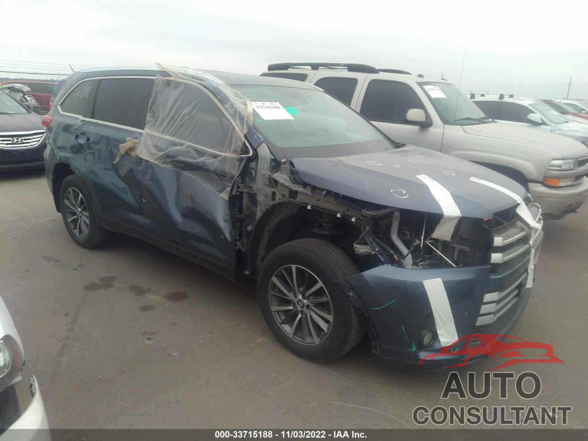 TOYOTA HIGHLANDER 2019 - 5TDJZRFH8KS988754