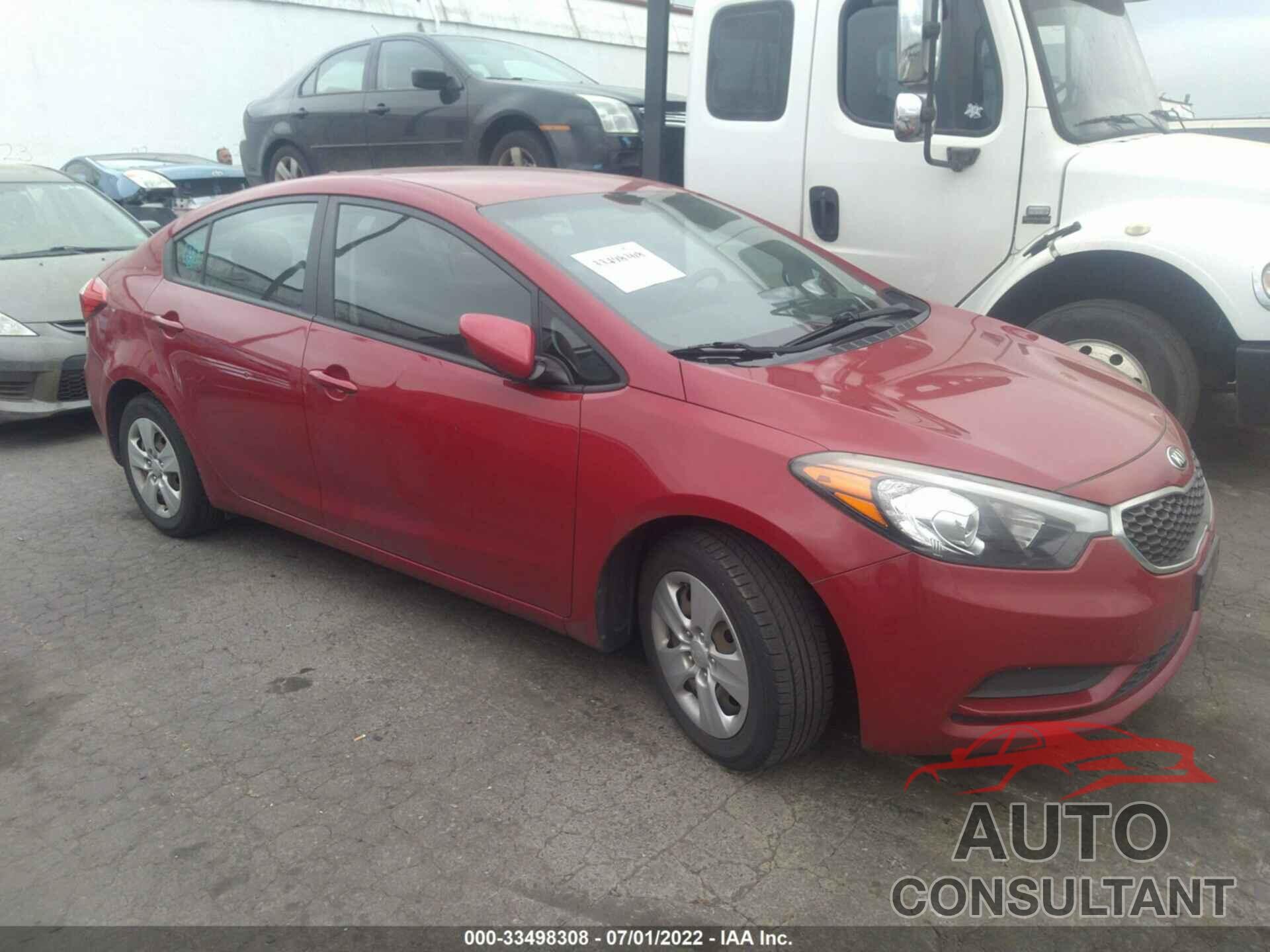 KIA FORTE 2016 - KNAFK4A65G5496244