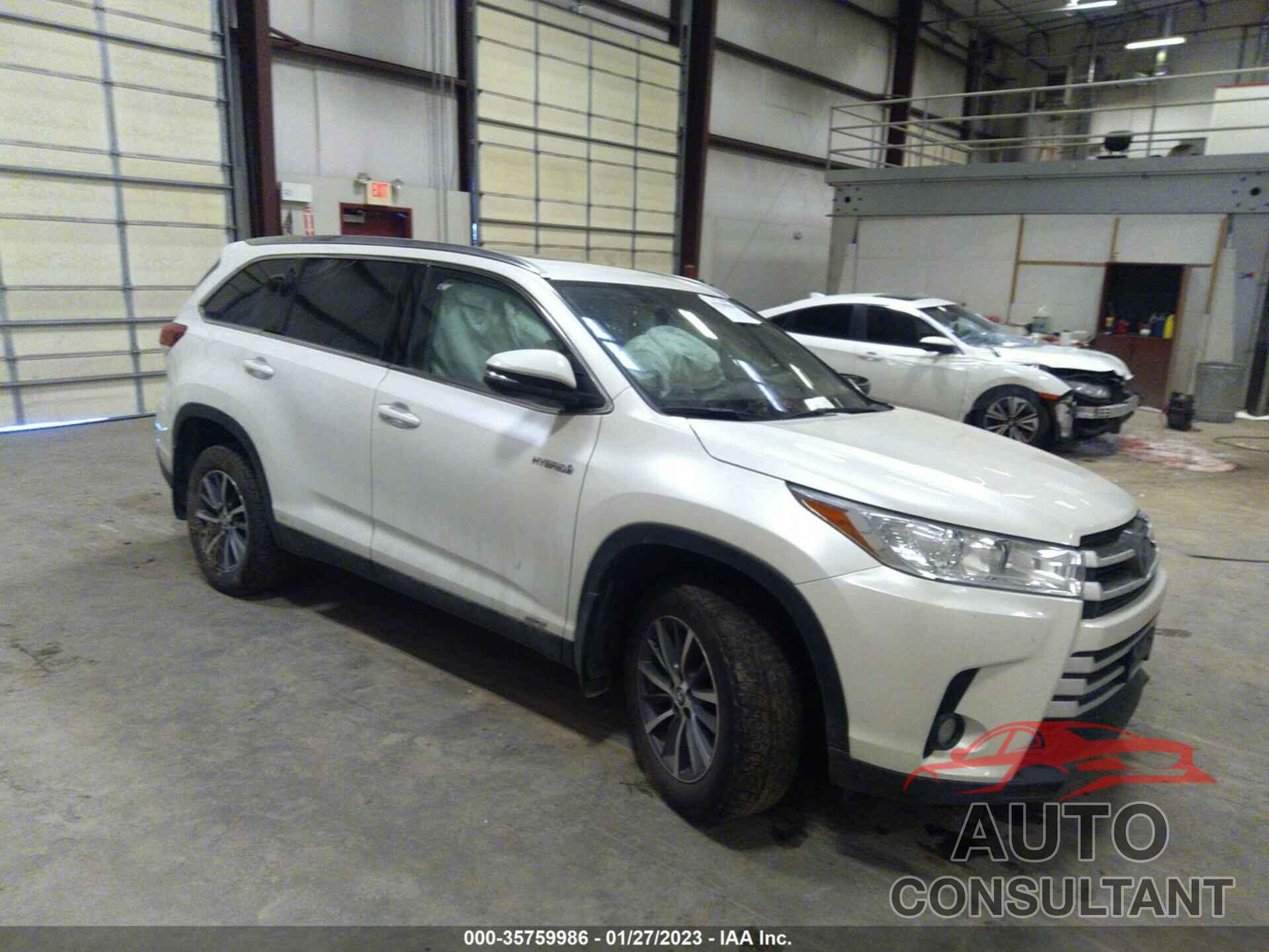 TOYOTA HIGHLANDER 2019 - 5TDJGRFH1KS054280