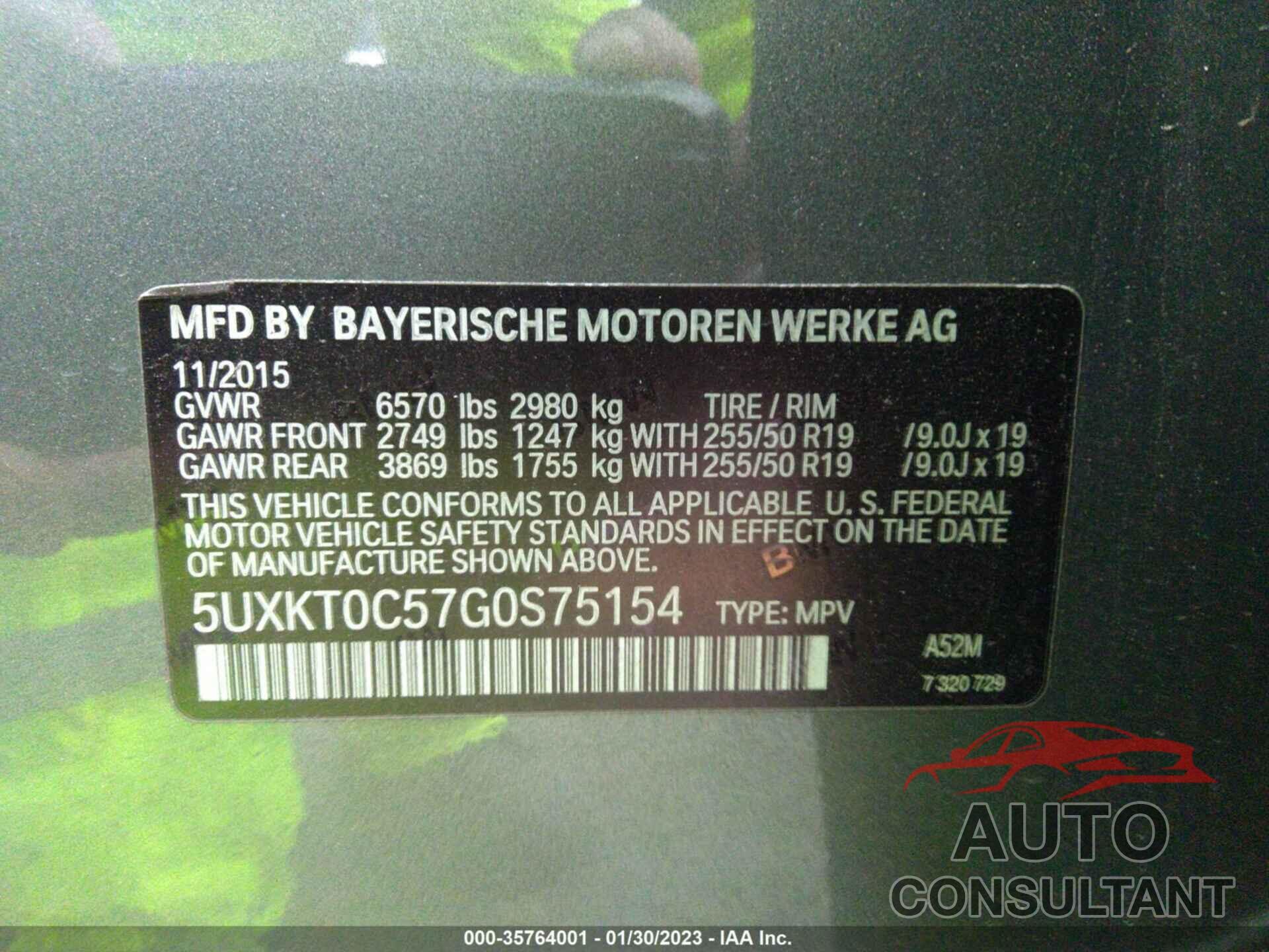 BMW X5 EDRIVE 2016 - 5UXKT0C57G0S75154