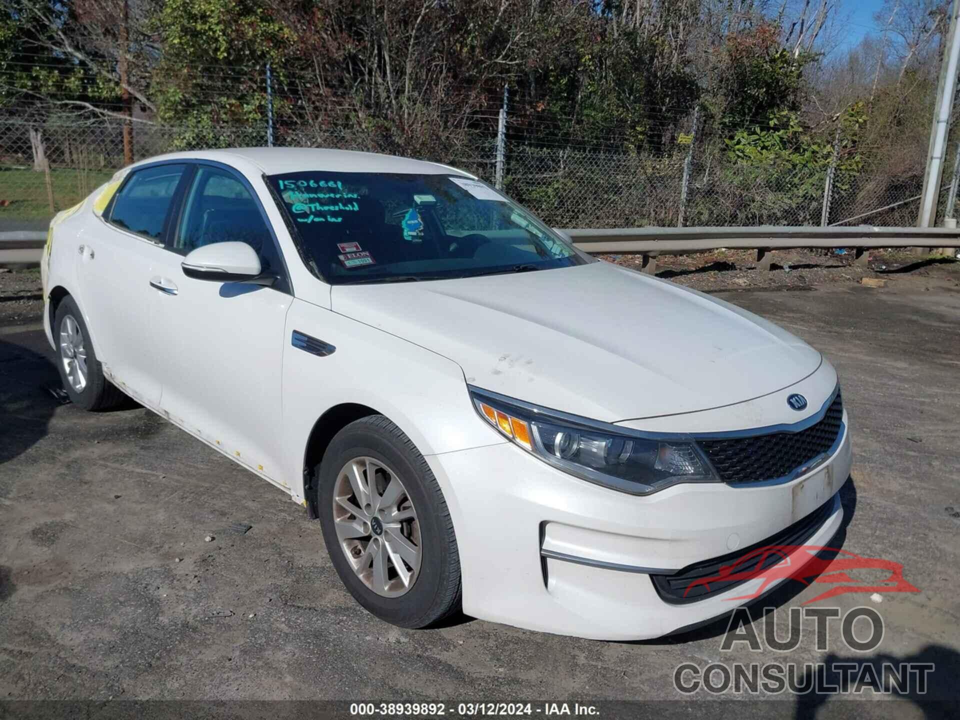 KIA OPTIMA 2016 - KNAGT4L30G5086049