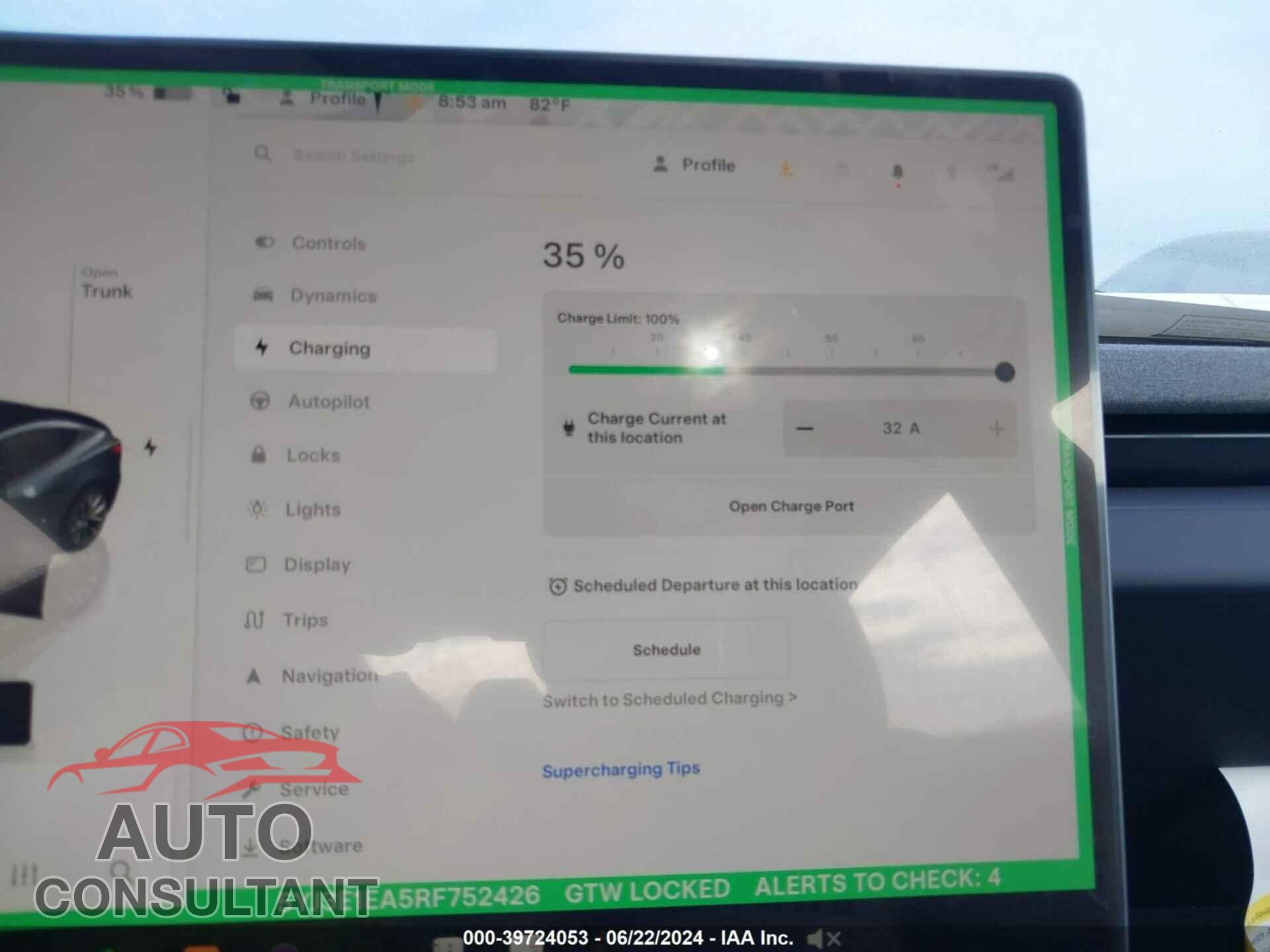 TESLA MODEL 3 2024 - 5YJ3E1EA5RF752426