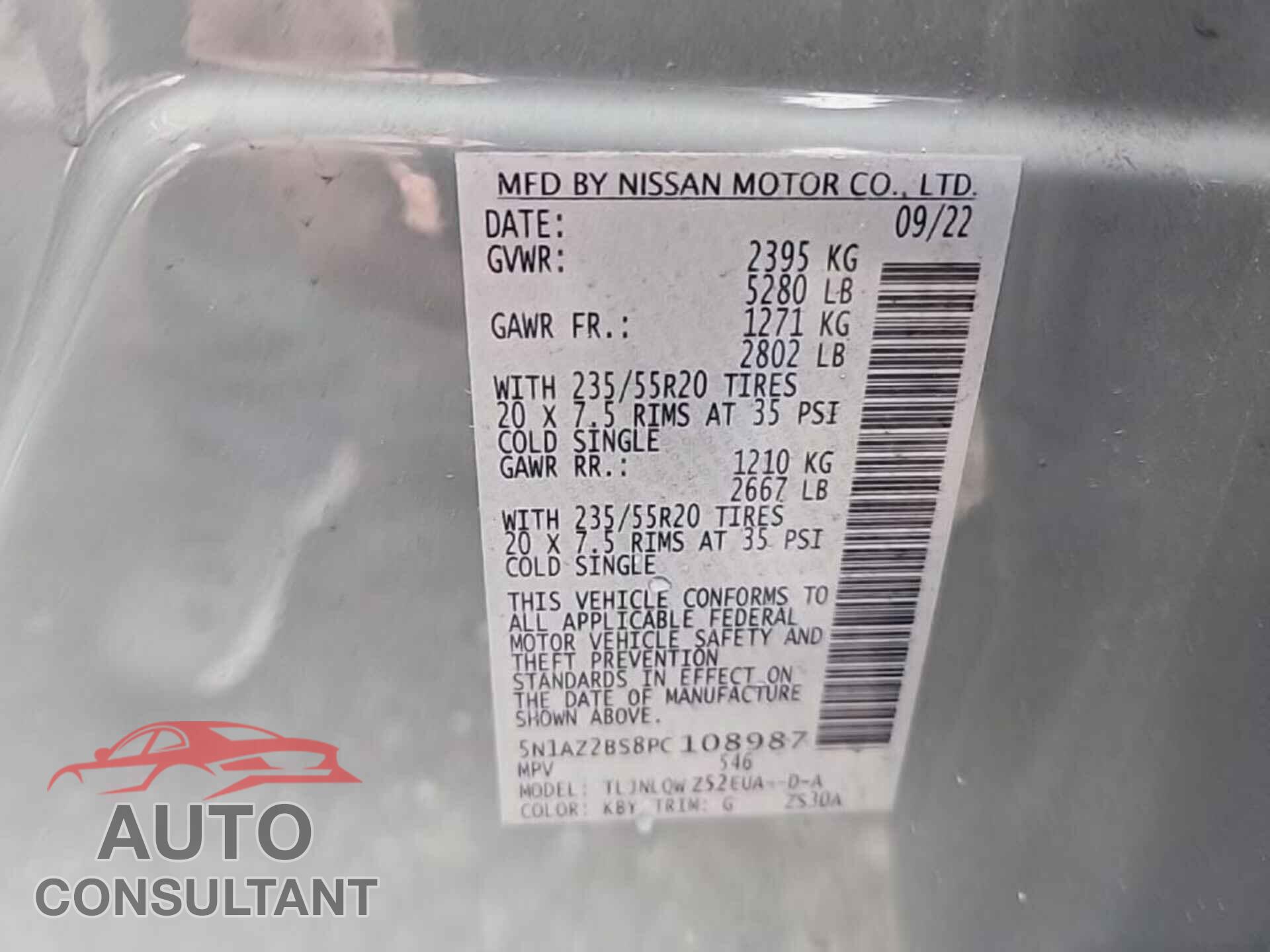 NISSAN MURANO 2023 - 5N1AZ2BS8PC108987