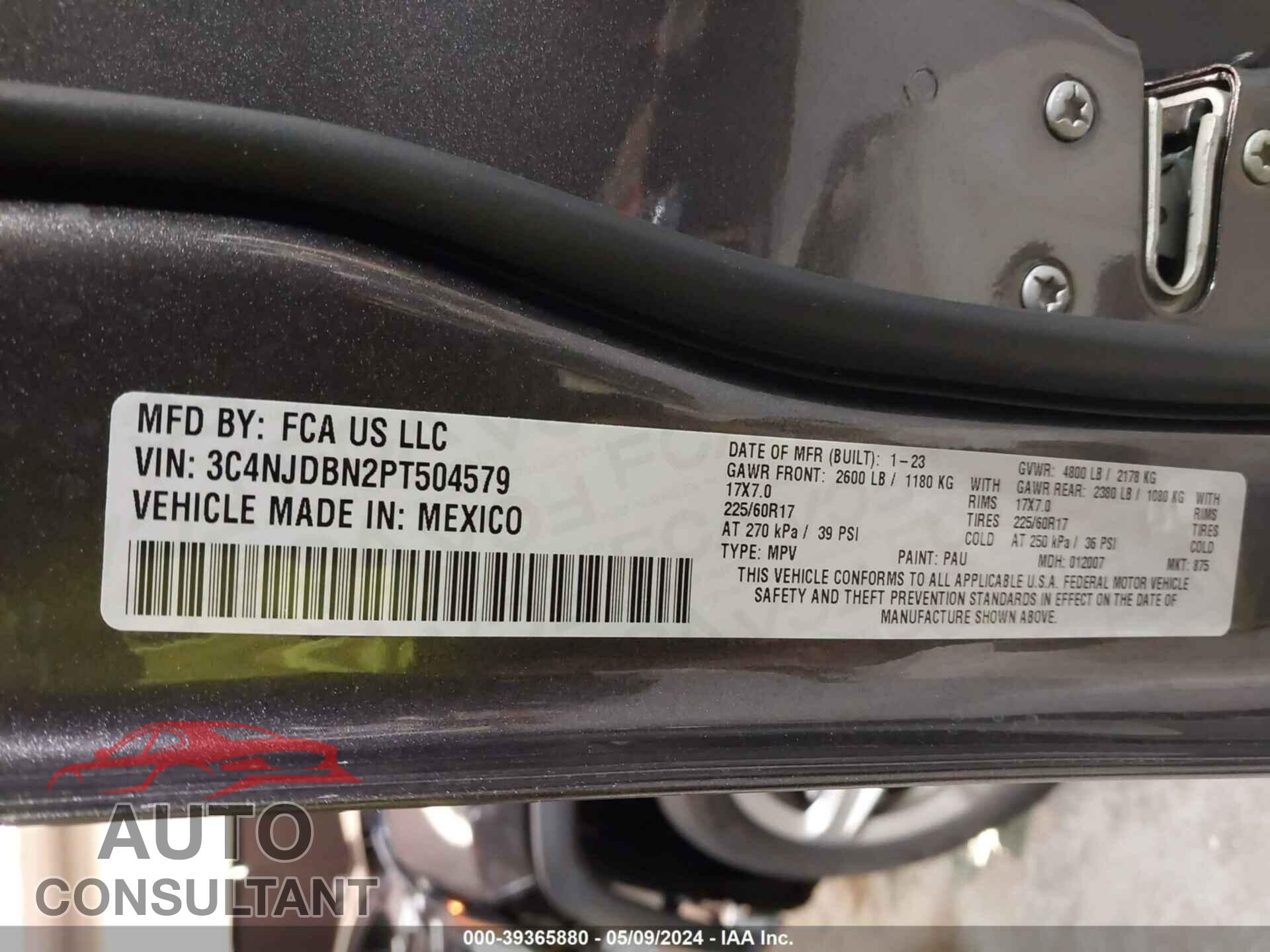 JEEP COMPASS 2023 - 3C4NJDBN2PT504579