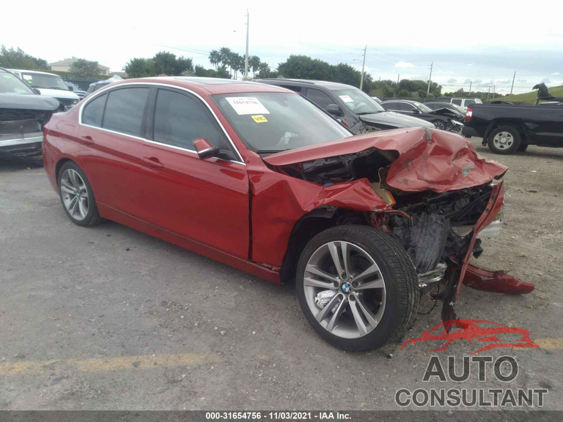 BMW 3 SERIES 2017 - WBA8B9G5XHNU49801