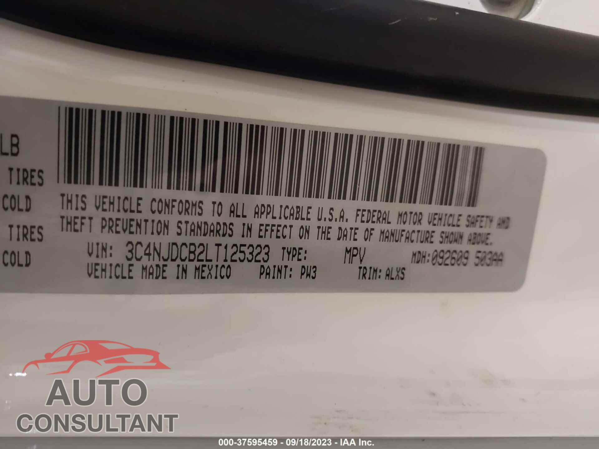 JEEP COMPASS 2020 - 3C4NJDCB2LT125323