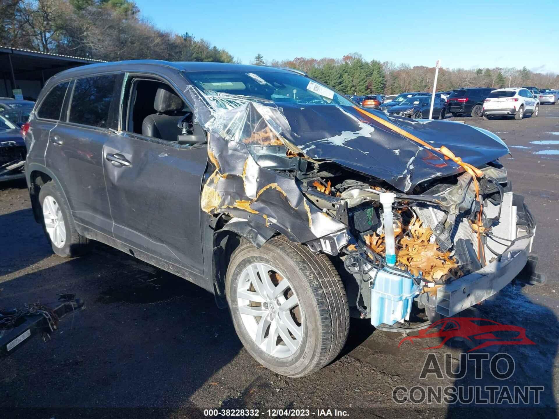 TOYOTA HIGHLANDER 2017 - 5TDJZRFH9HS429240