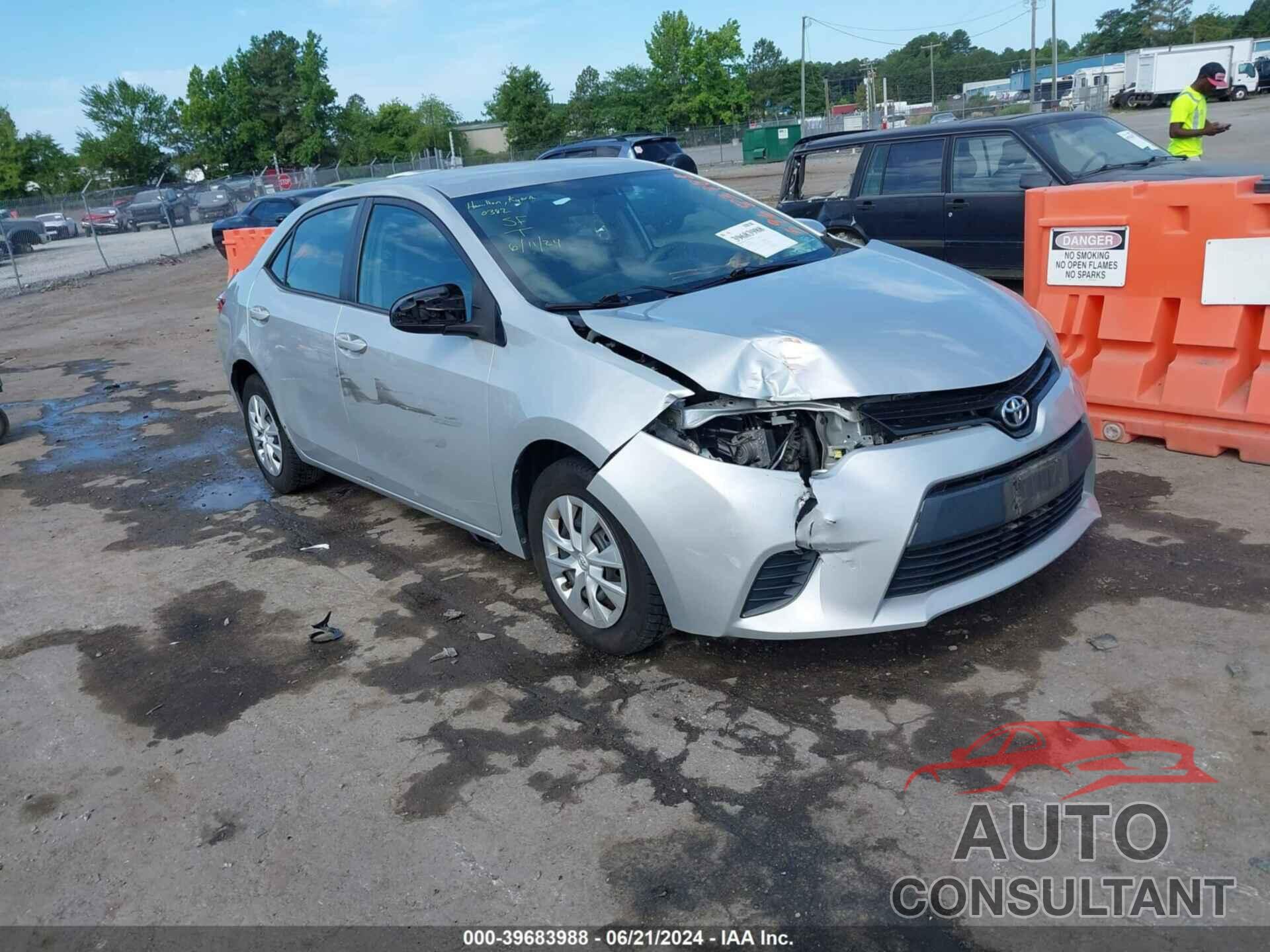TOYOTA COROLLA 2016 - 2T1BURHE5GC649875