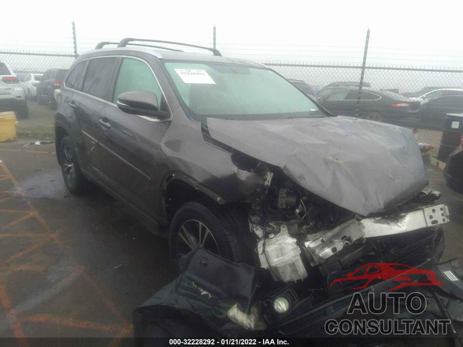 TOYOTA HIGHLANDER 2016 - 5TDJKRFH1GS258552