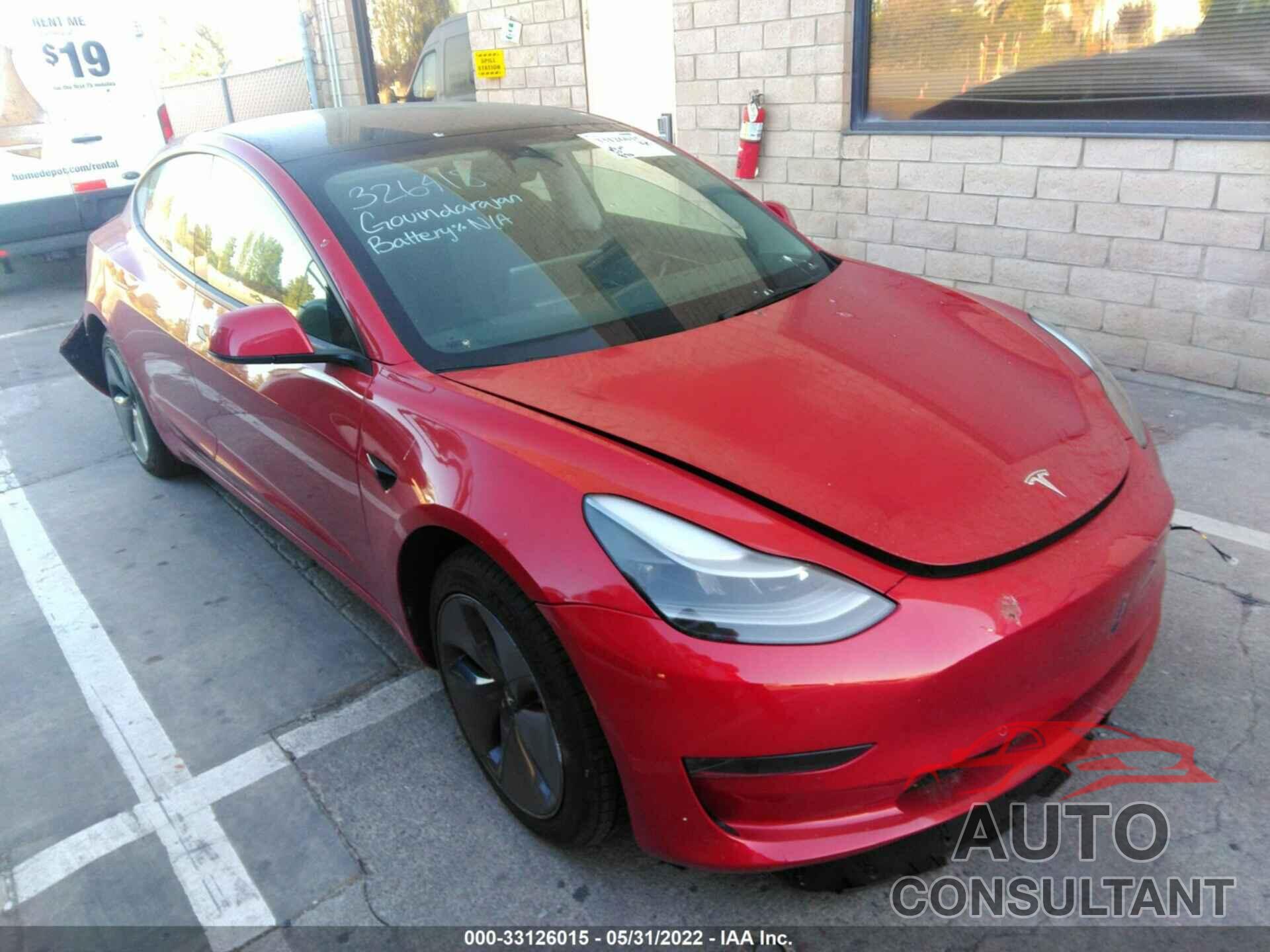 TESLA MODEL 3 2022 - 5YJ3E1EA7NF197828