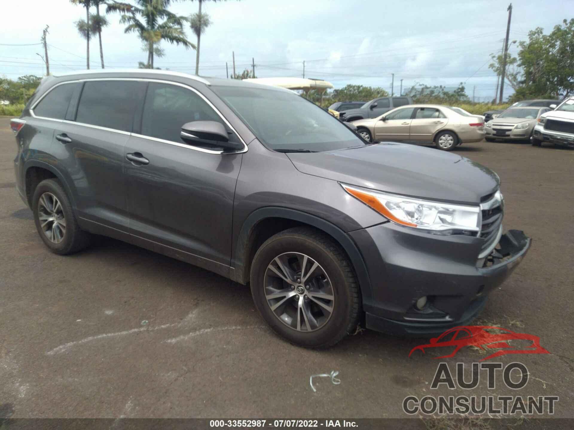 TOYOTA HIGHLANDER 2016 - 5TDKKRFH0GS151416
