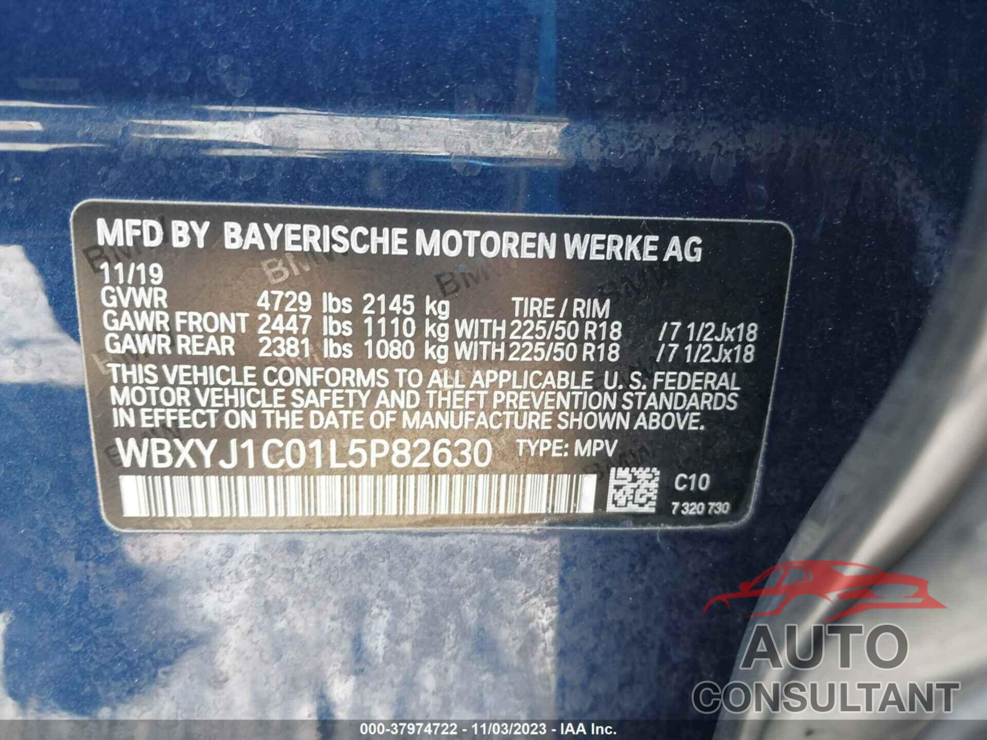 BMW X2 2020 - WBXYJ1C01L5P82630