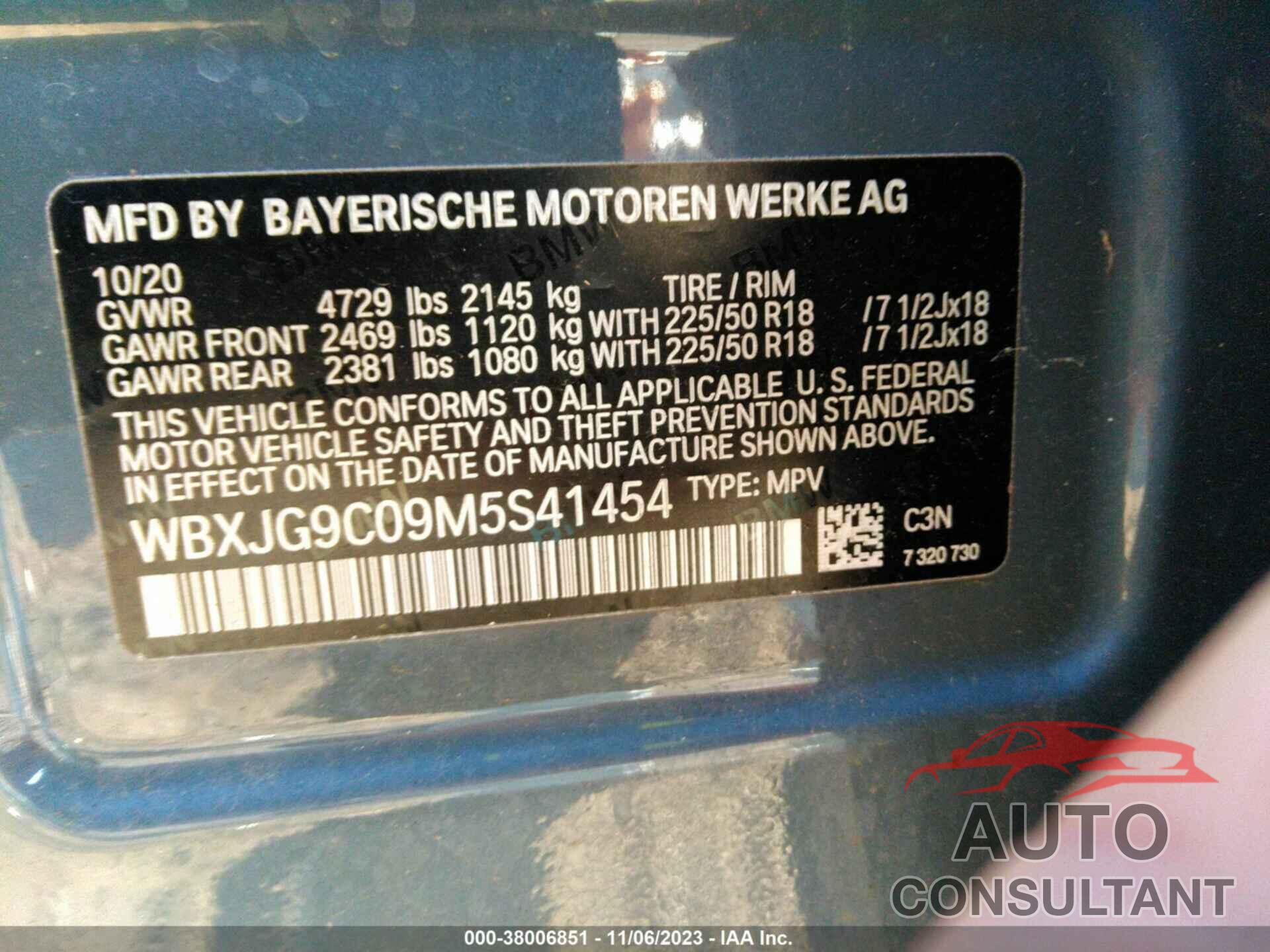 BMW X1 2021 - WBXJG9C09M5S41454